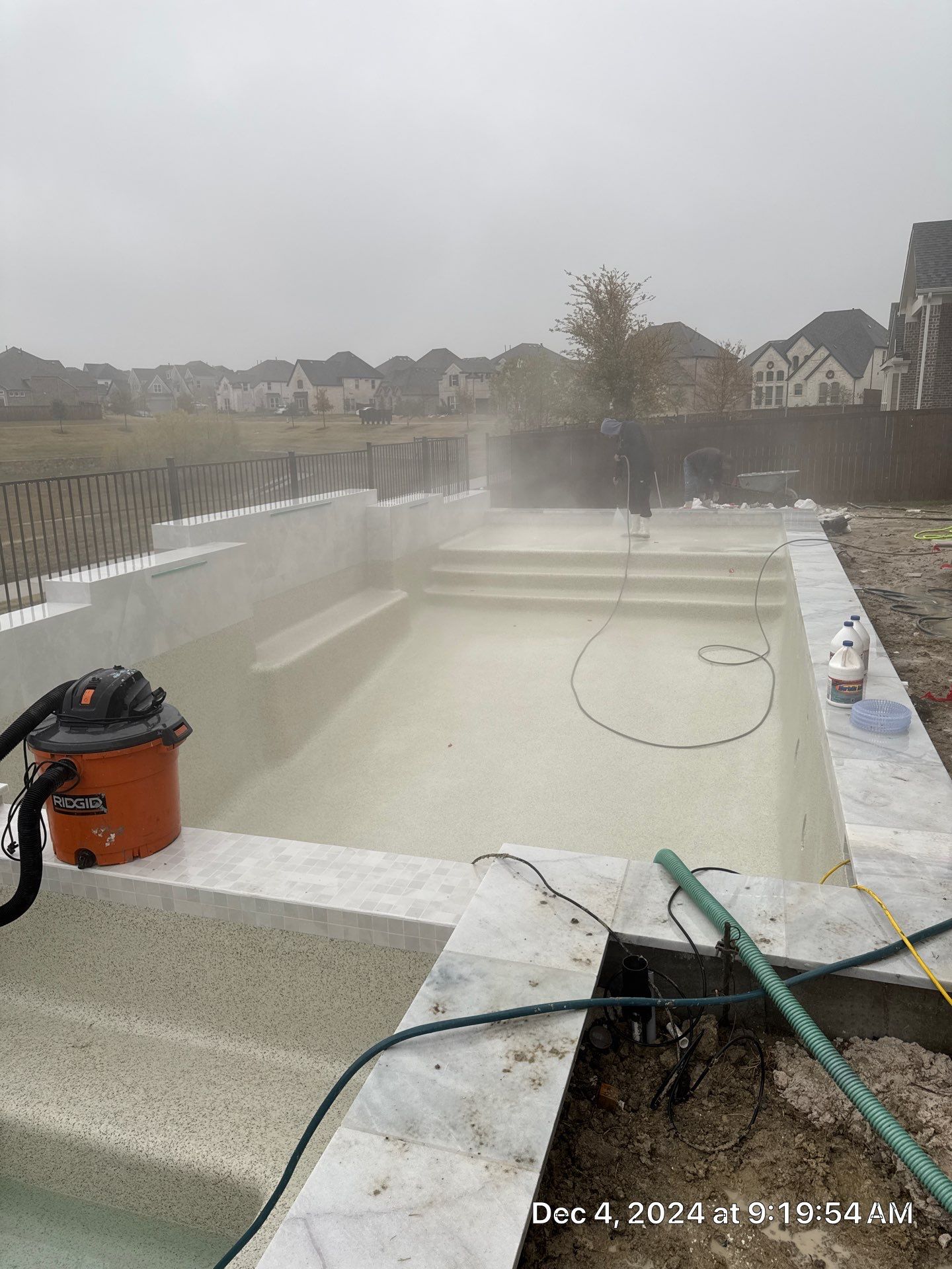 Large Pool and Spa with Rain Descent by Pinnacle Pools and Spas - DFW
