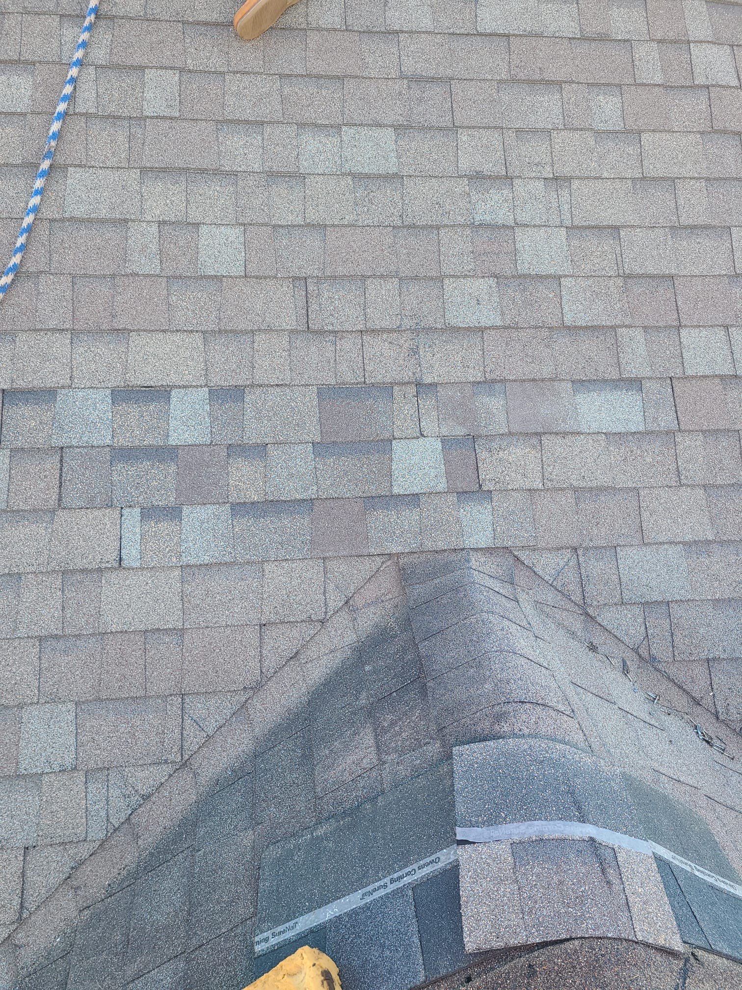 Hail Damage using Owen's Corning Duration (Lifetime) Shingles by Roof Repair Company