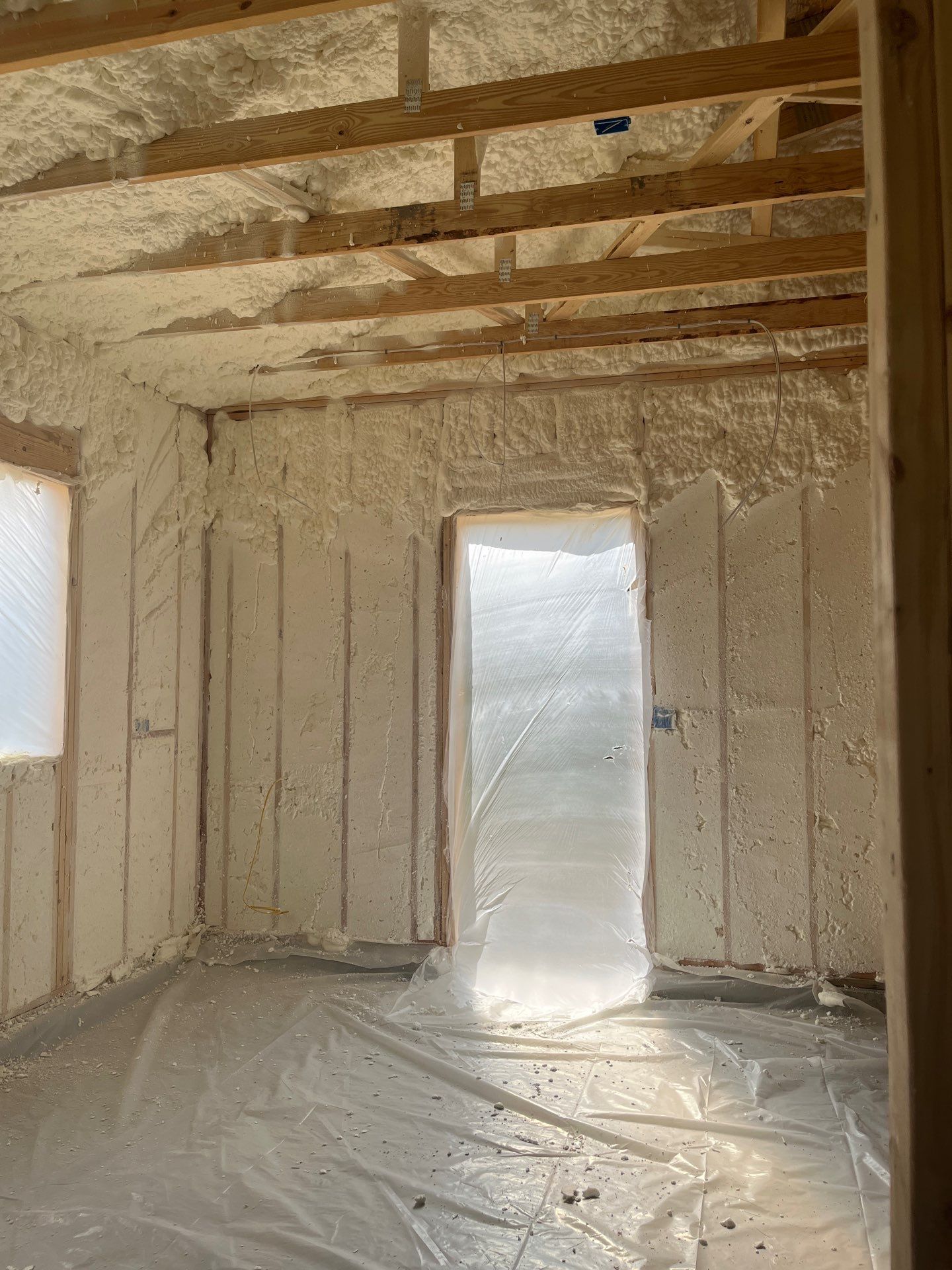 New Construction using open cell spray foam by NYS Foam & Energy