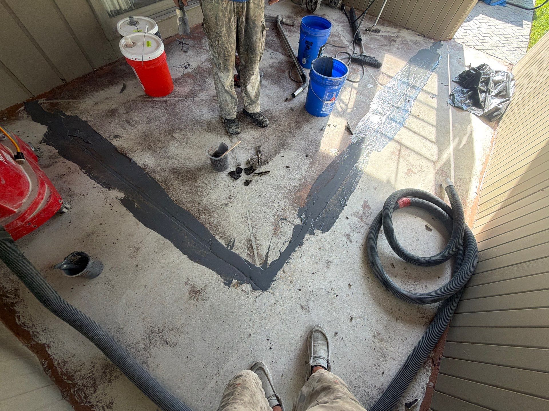 Epoxy Flake Floor installation in Grand Rapids Michigan! by Gordon Painting