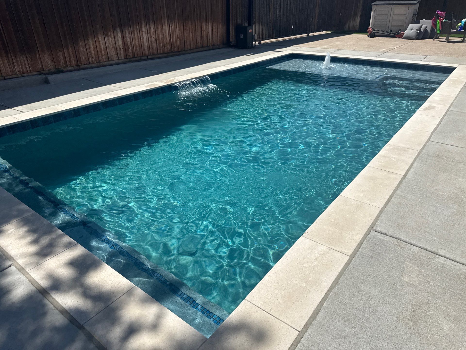 Modern Rectangular Plunge Pool with Turf by Pinnacle Pools and Spas - DFW
