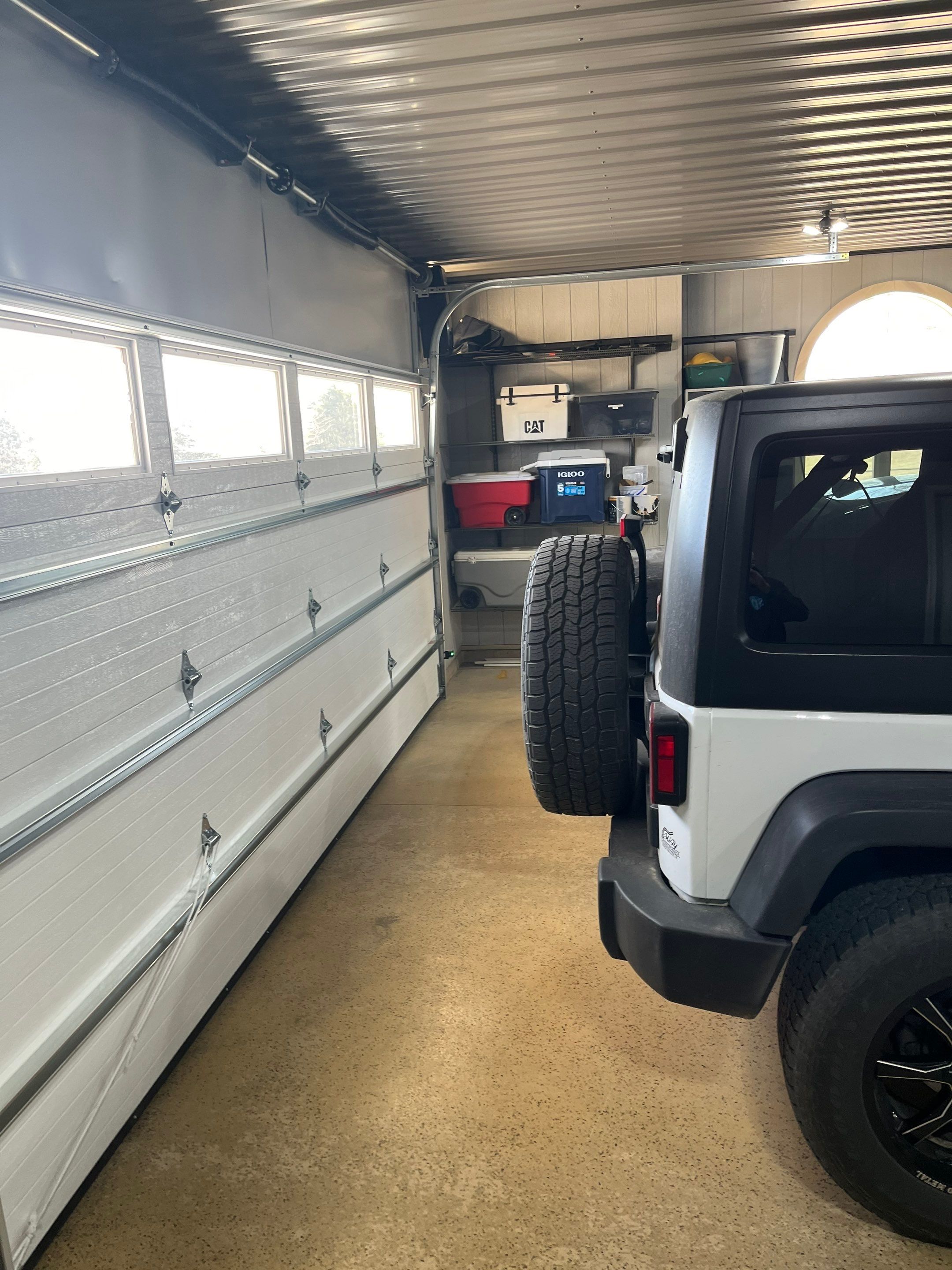 High-Gloss Grey Epoxy Floor Coating for Inwood Garage by Select Painting, Coatings & Garage Cabinets