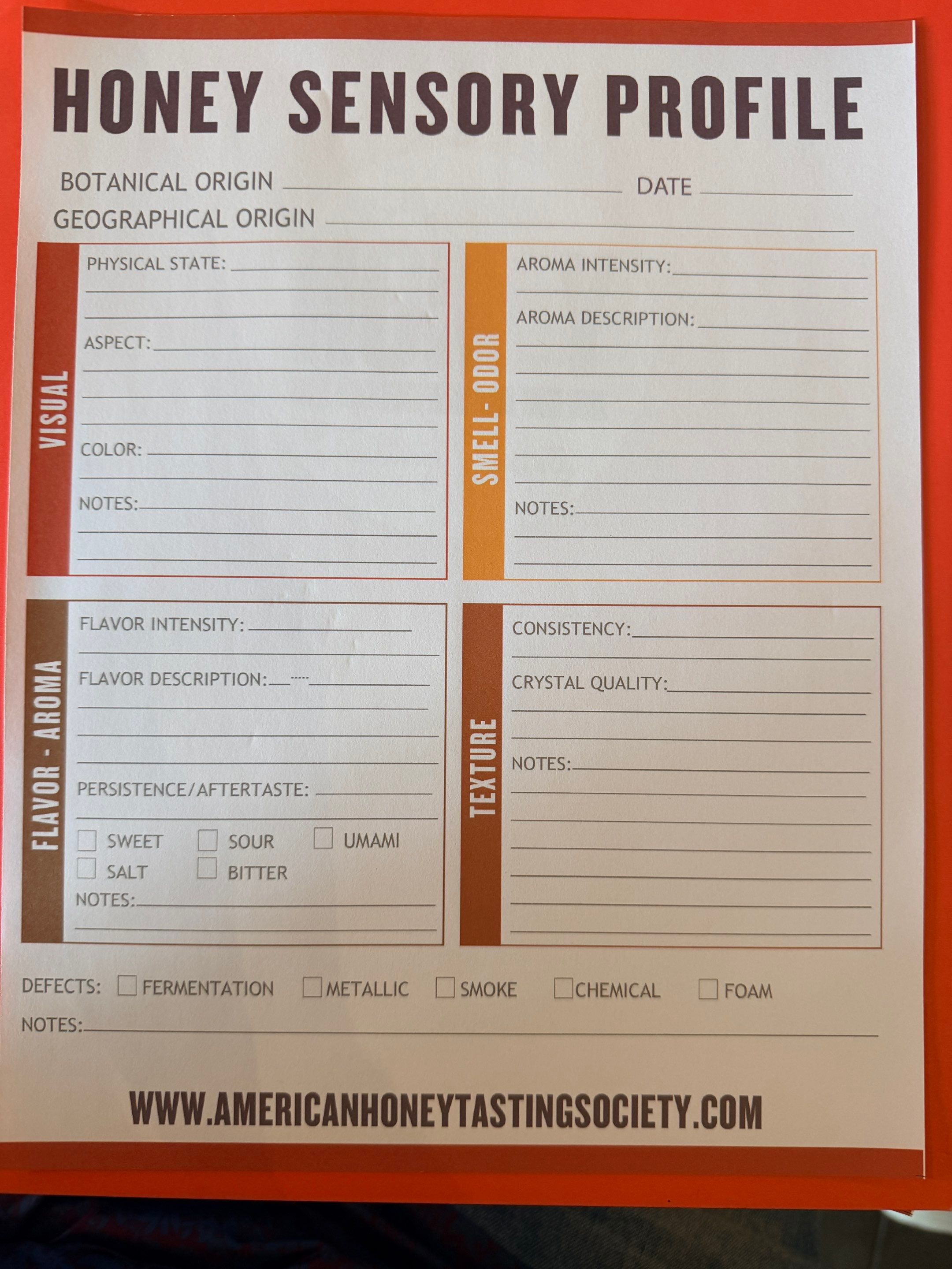 Sensory Honey Evaluation and Tasting Workshop in Dallas by Rockwall Honey Bee Company