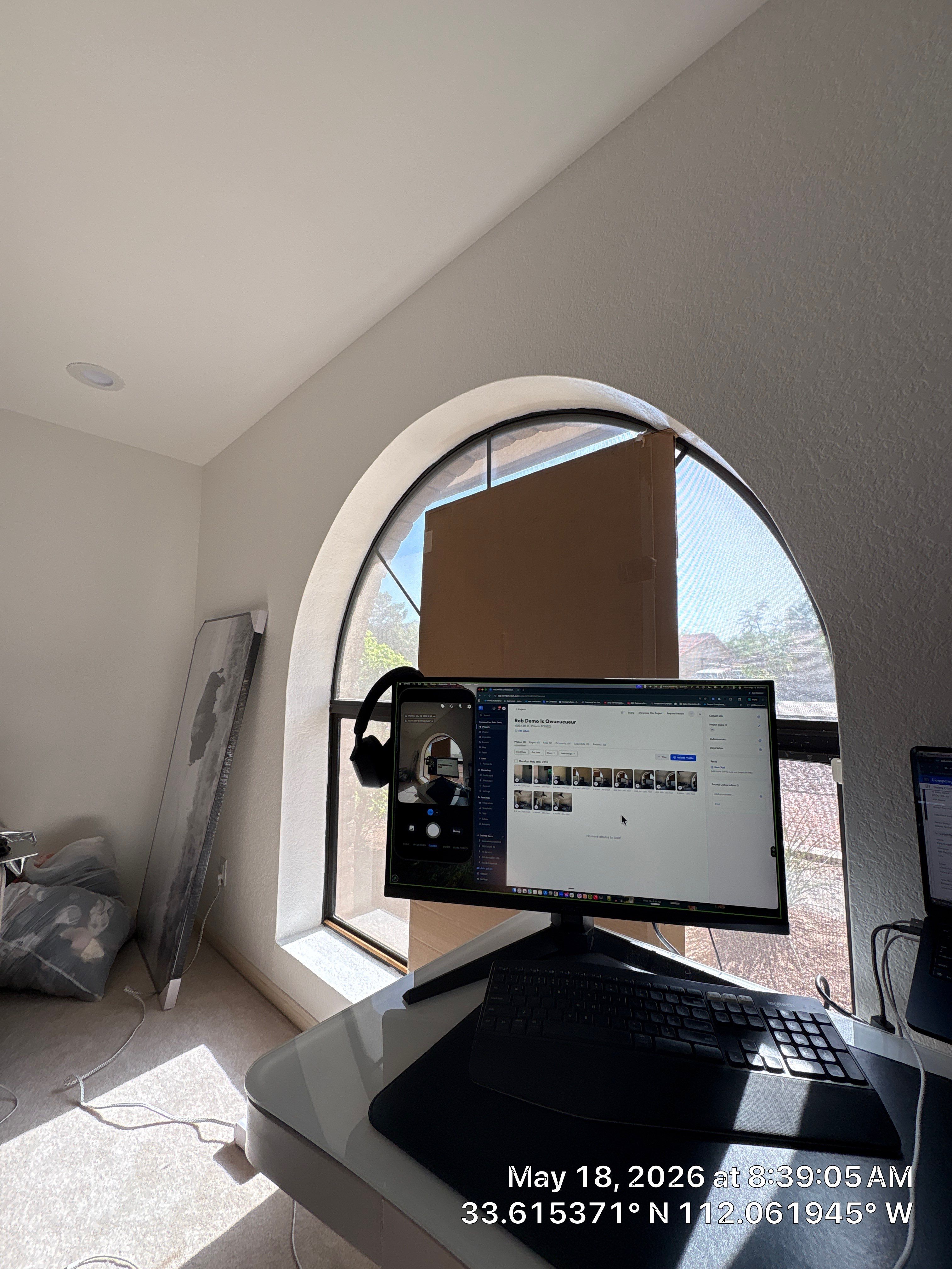 Modern Ceiling Fan and Media Wall Installation in Phoenix by CompanyCam Sales Demo