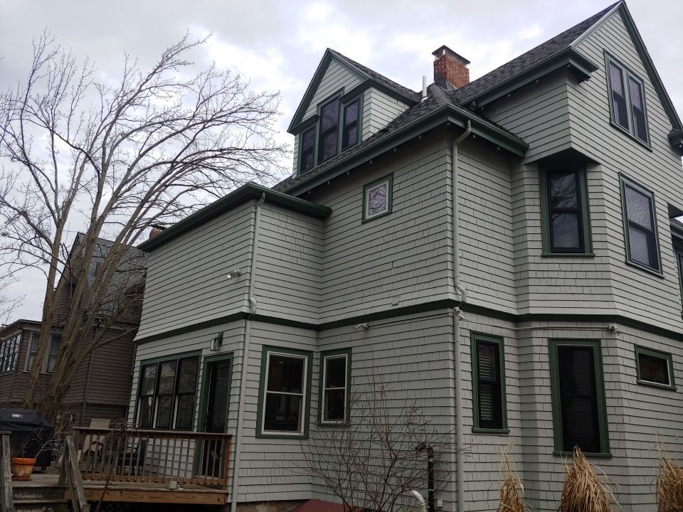 Gutter Installation using 4x5 FiberGlass Gutter with Moulding in Newton, MA by Gutter Pro Enterprises