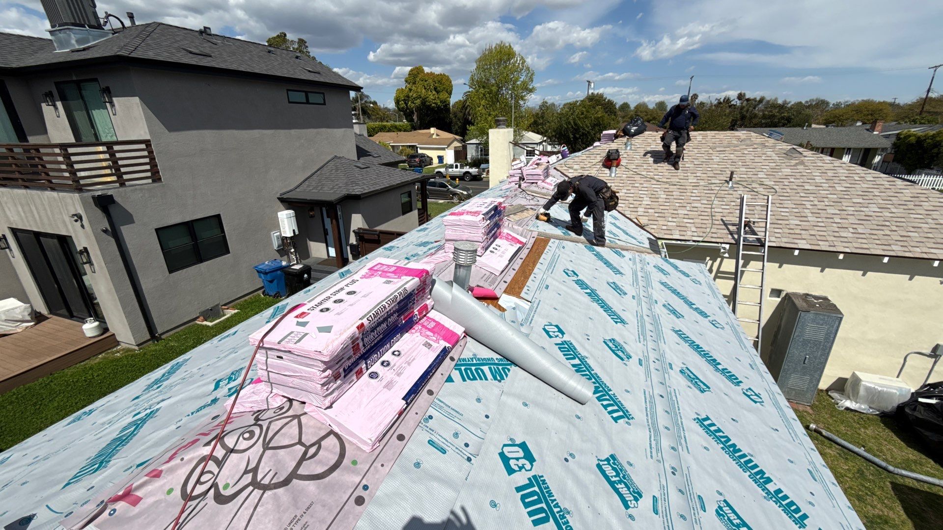 Residential Roofing Installation using Owens Corning Duration Cool Shingles by Hull Brothers Roofing