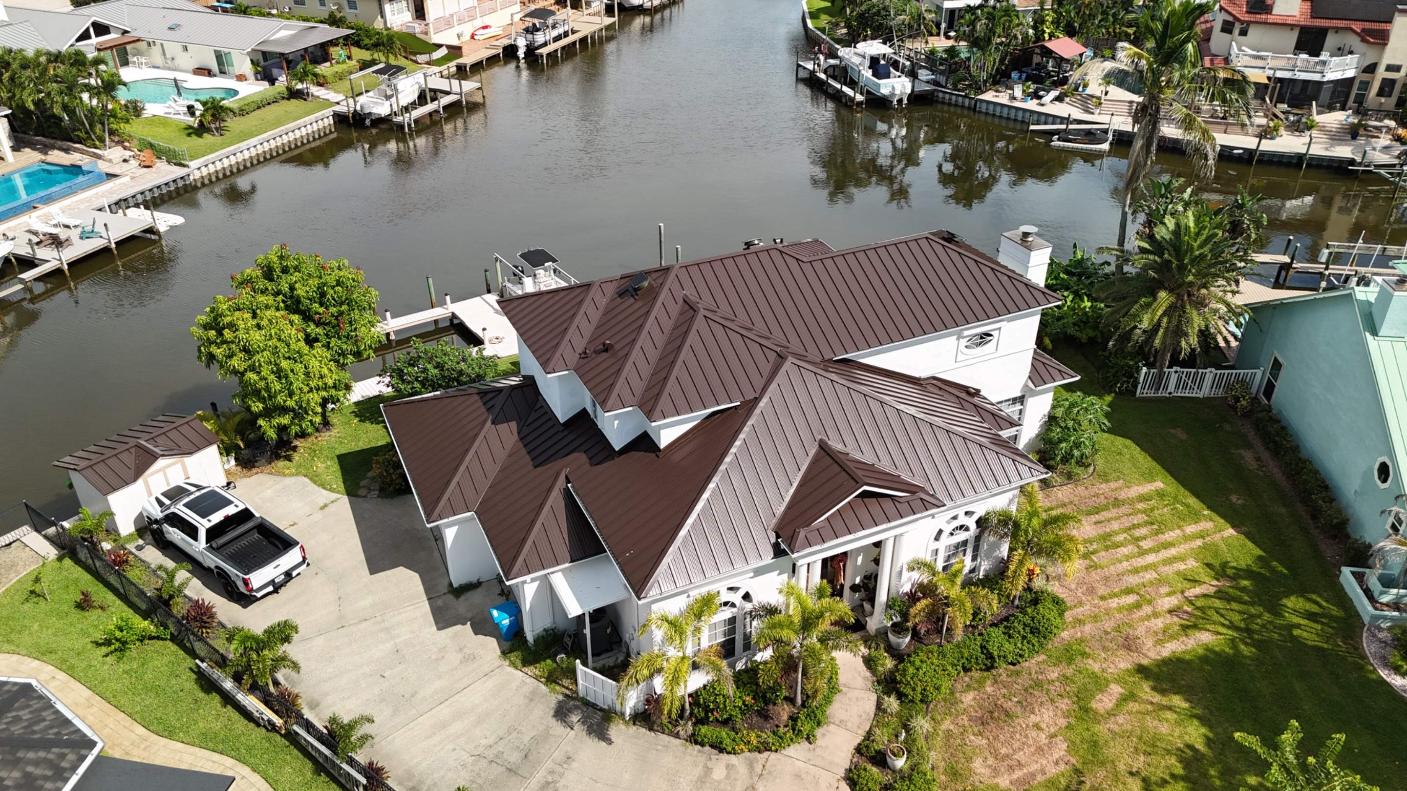 Aluminum Standing Seam Metal Roof Installation in Melbourne Beach by Wiedmann Construction & Roofing