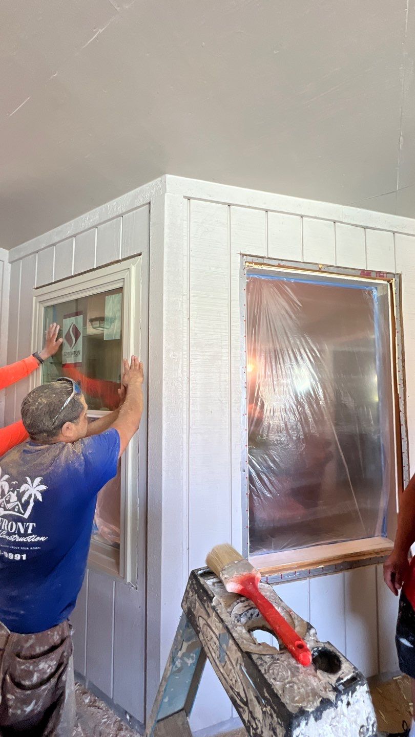 Impact windows brick install by Bayfront Roofing and Construction