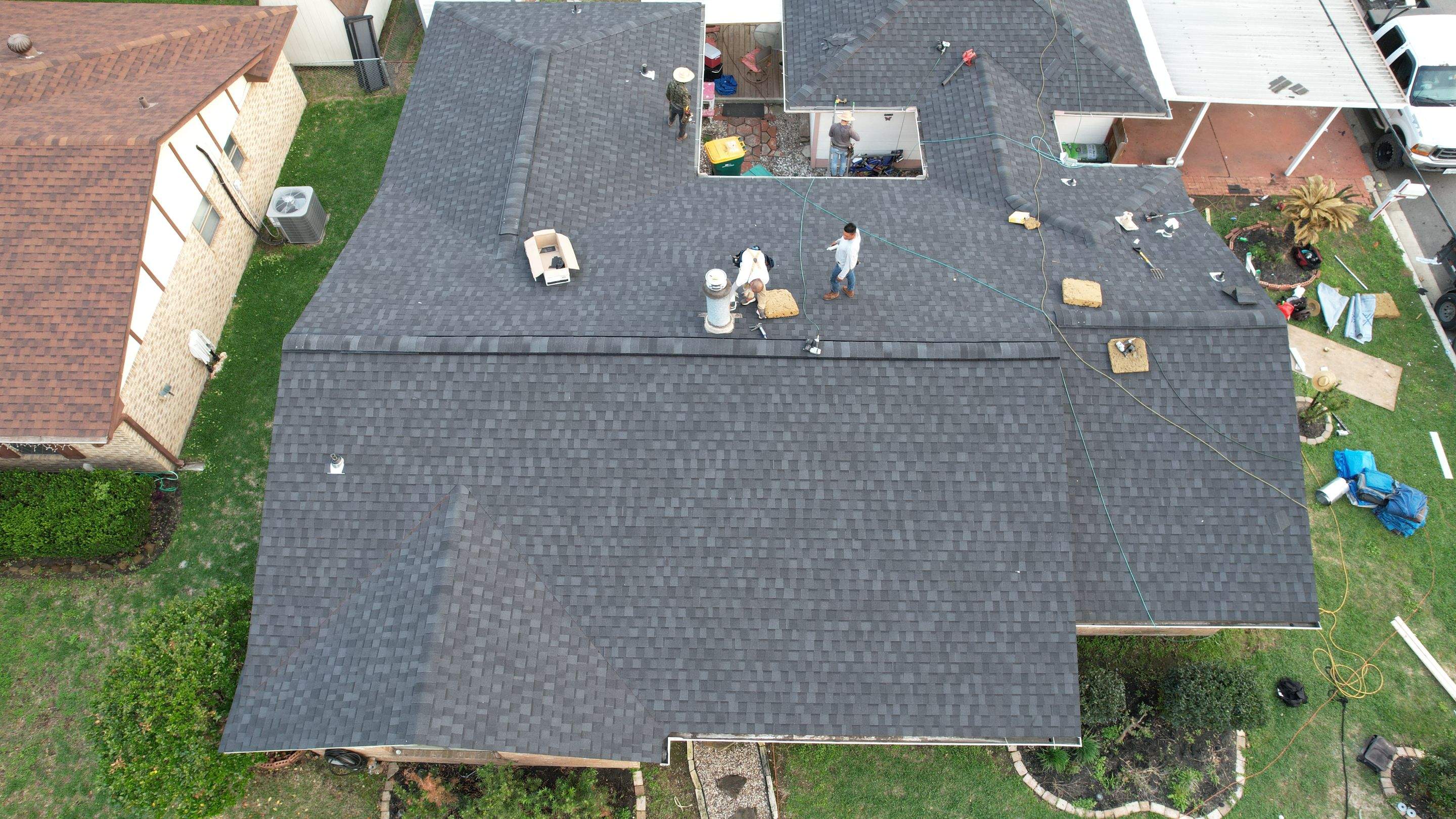 Full Roof Replacement on Brick Ranch — Conroe, TX by PL Roofing & SB Roofing, LLC.