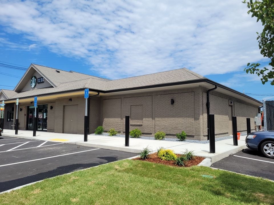 Raynham, MA New Gutter Installation at the New Starbucks Location  by Gutter Pro Enterprises