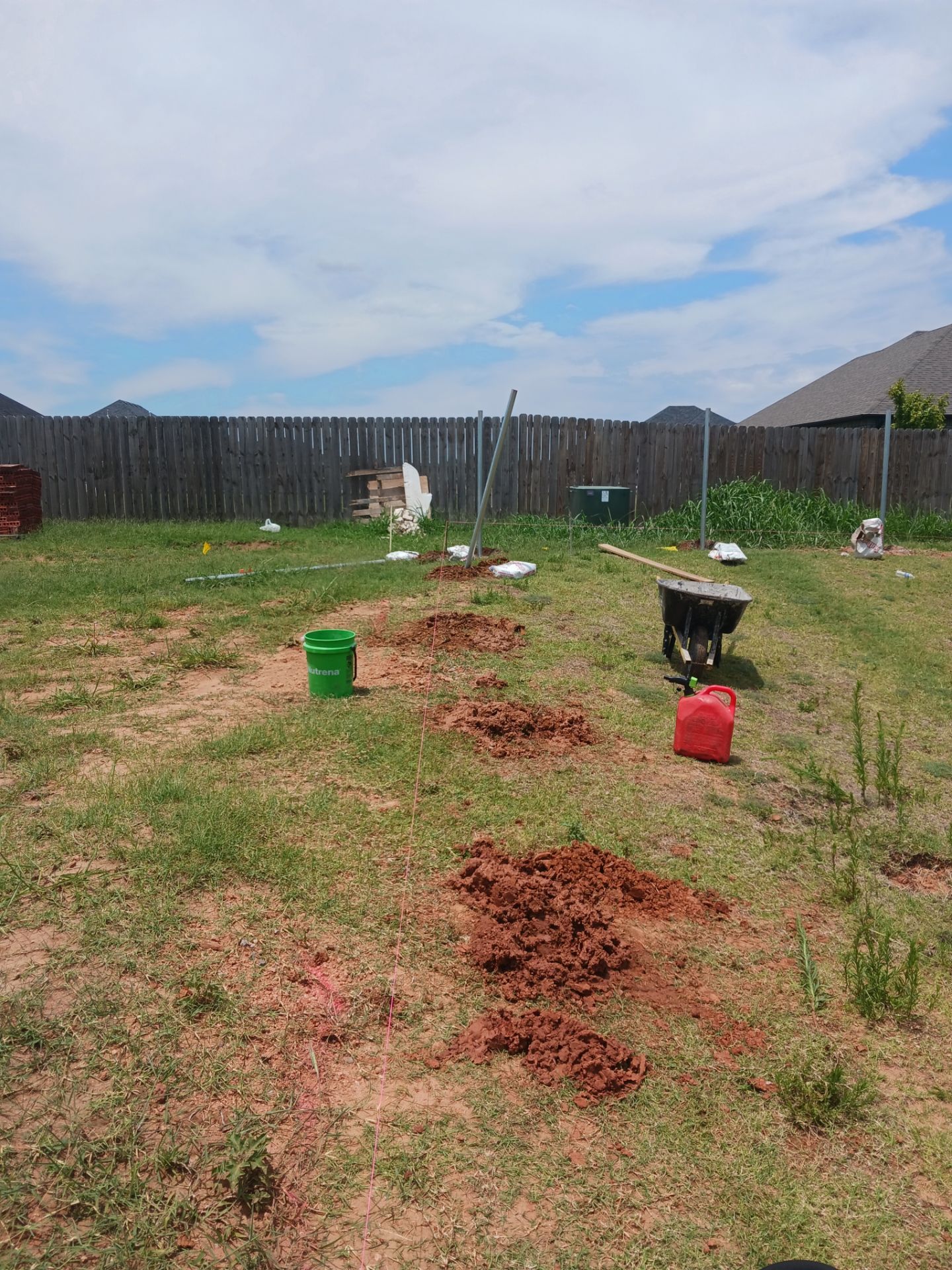 Cedar Fence using Metal Poles by Clays Services Inc