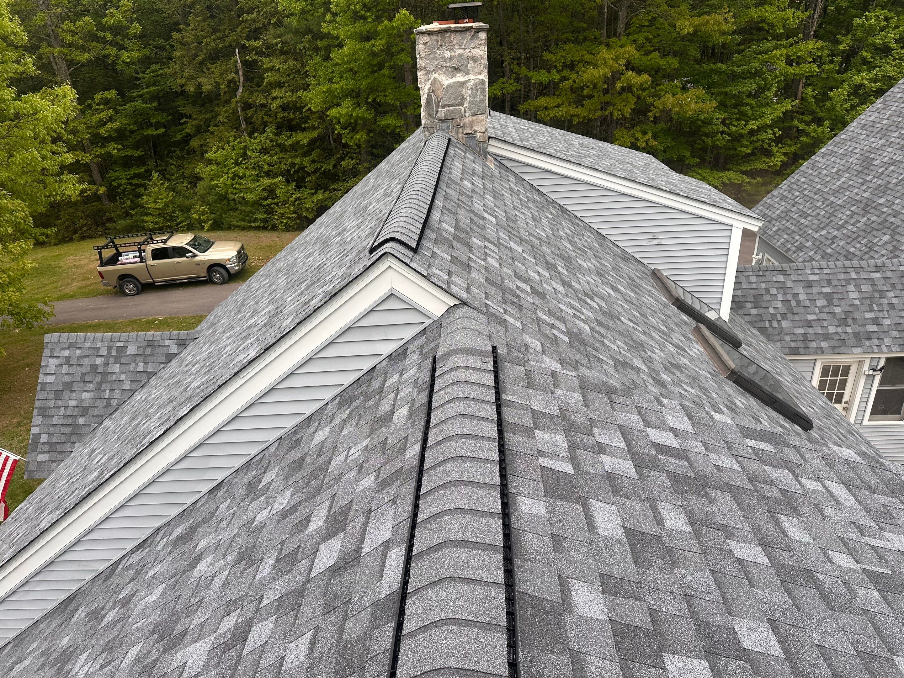 Owens Corning Asphalt Roof Replacement in Deerfield, NH by Tall pine roofing