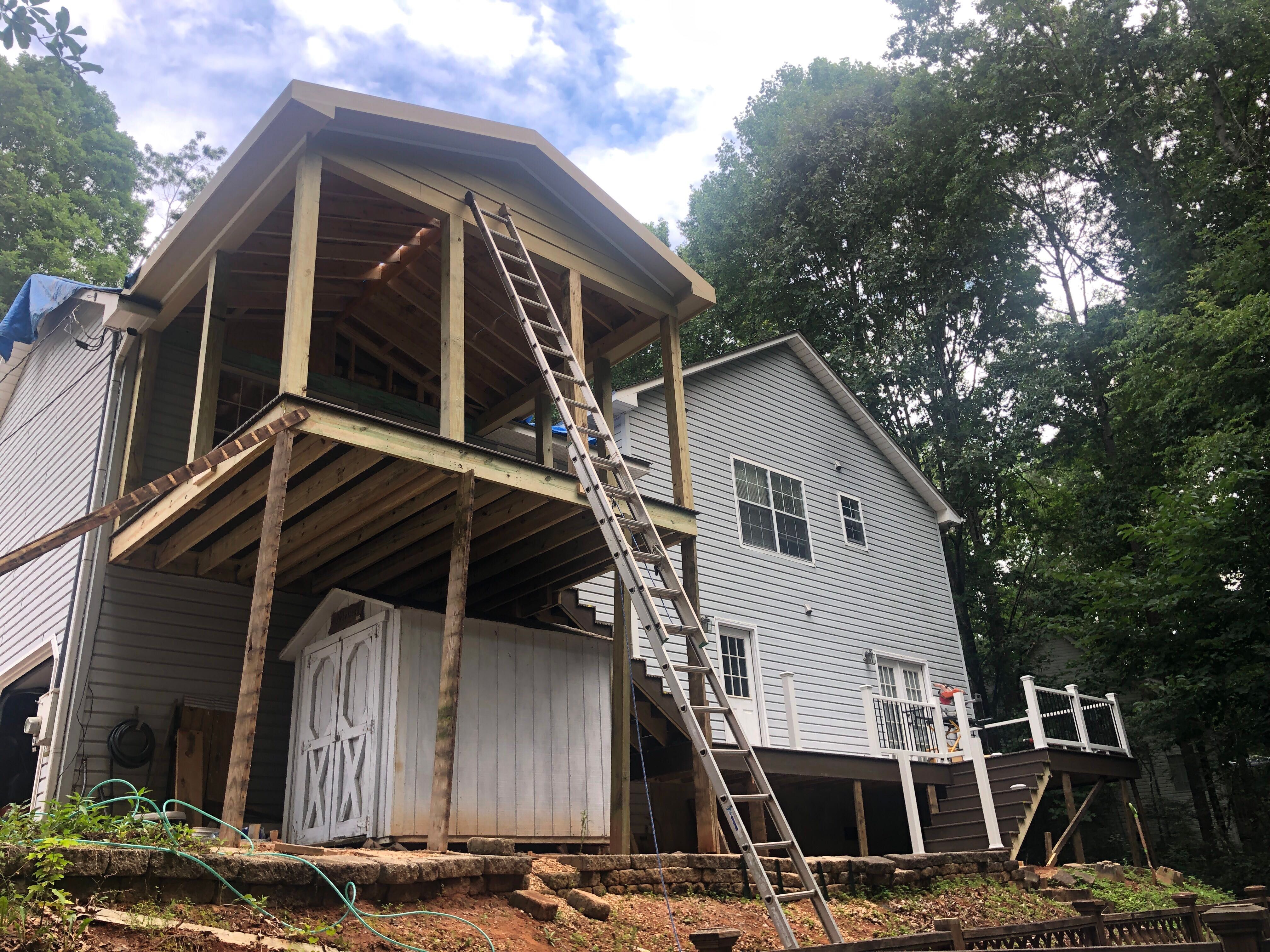 Custom Composite Deck and Screened Porch Installation in Canton by Swift Home Renovations