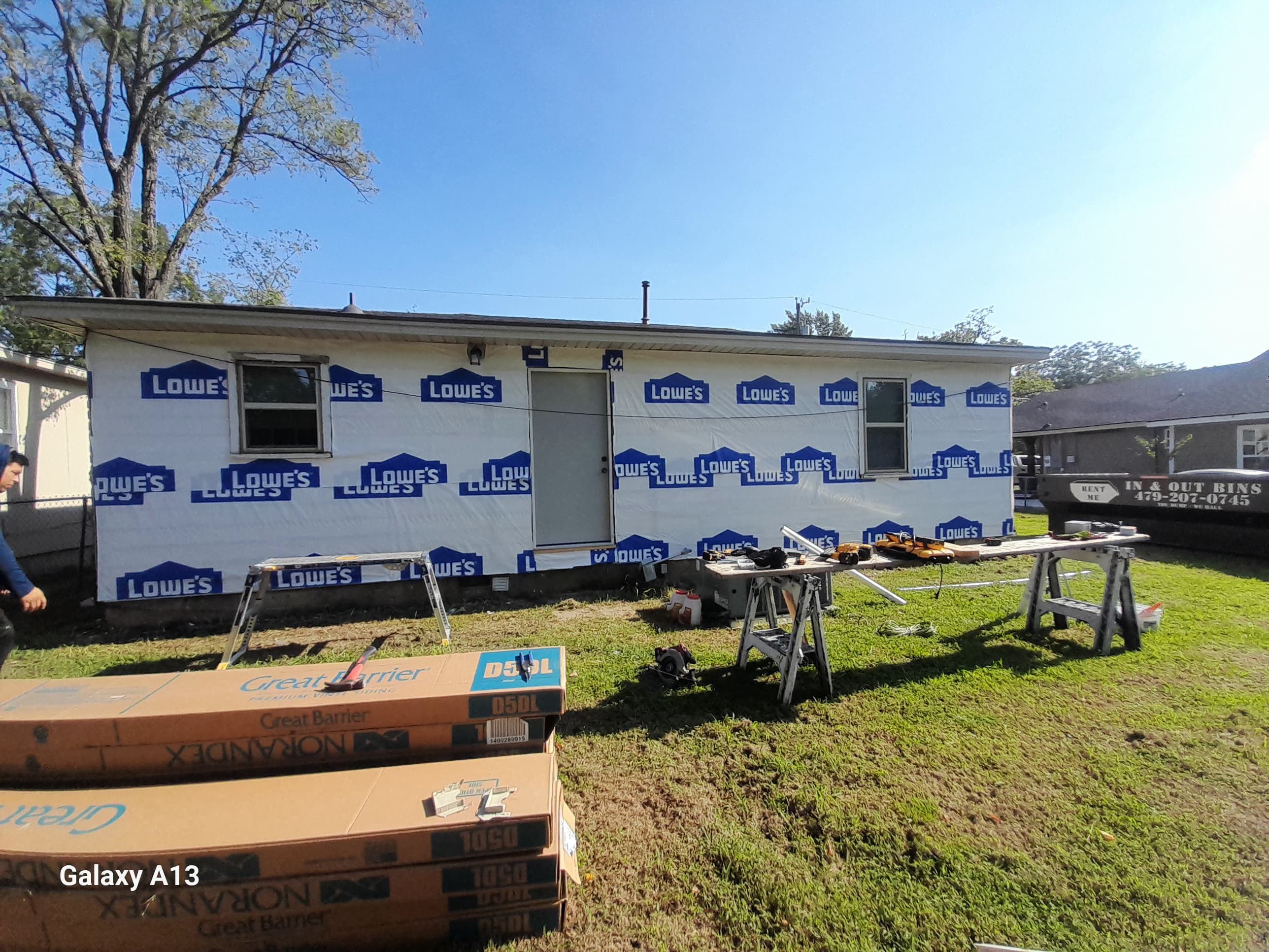 Hail damage & tornado damage restoration.  by In & Out Construction & Remodeling, LLC