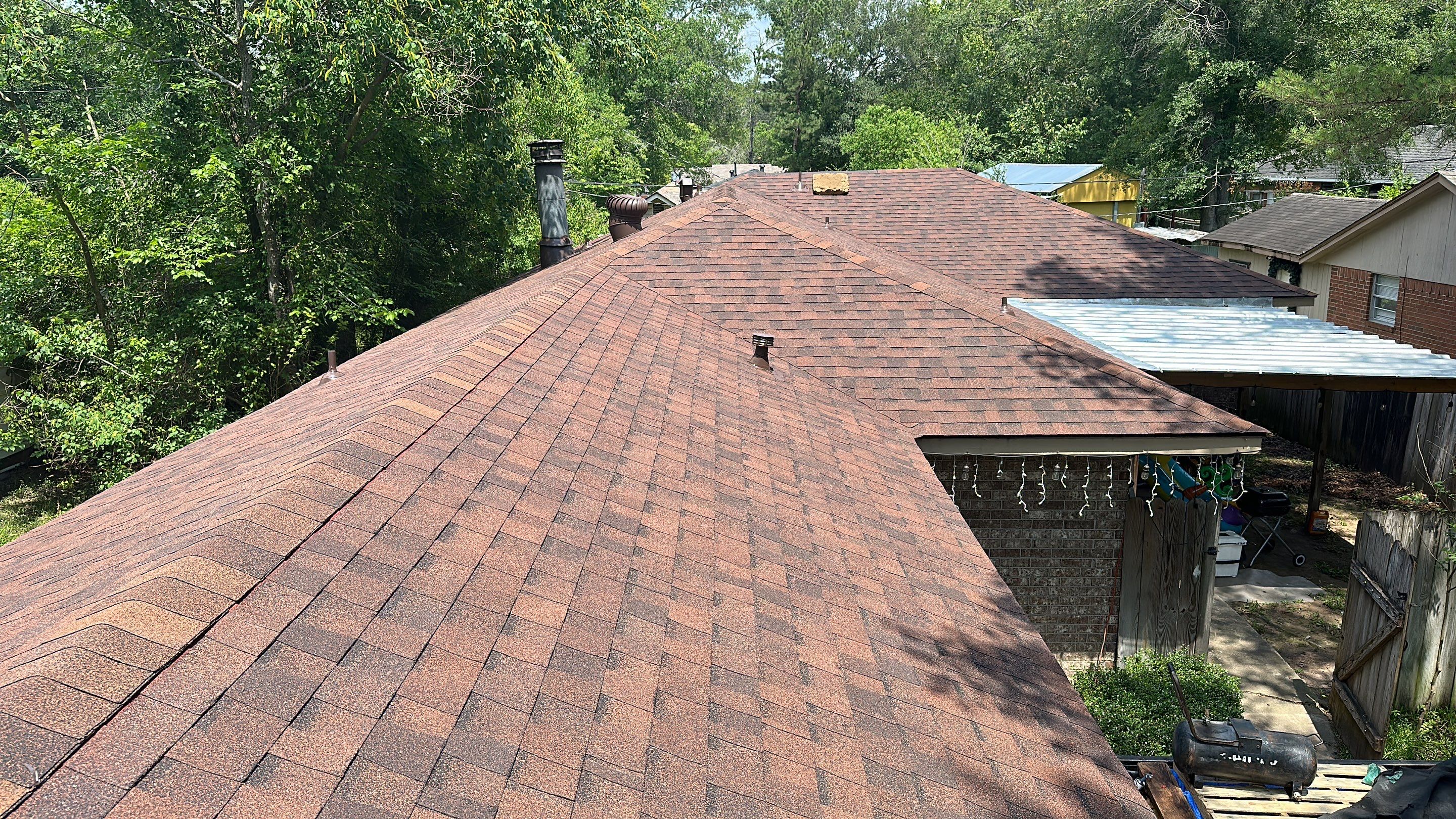 Brown Architectural Shingle Roof Replacement — Conroe, TX by PL Roofing & SB Roofing, LLC.