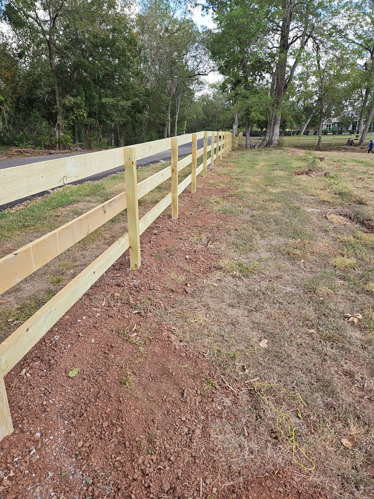 Ranch Style fence Plus Iron installation by Tim's Fences