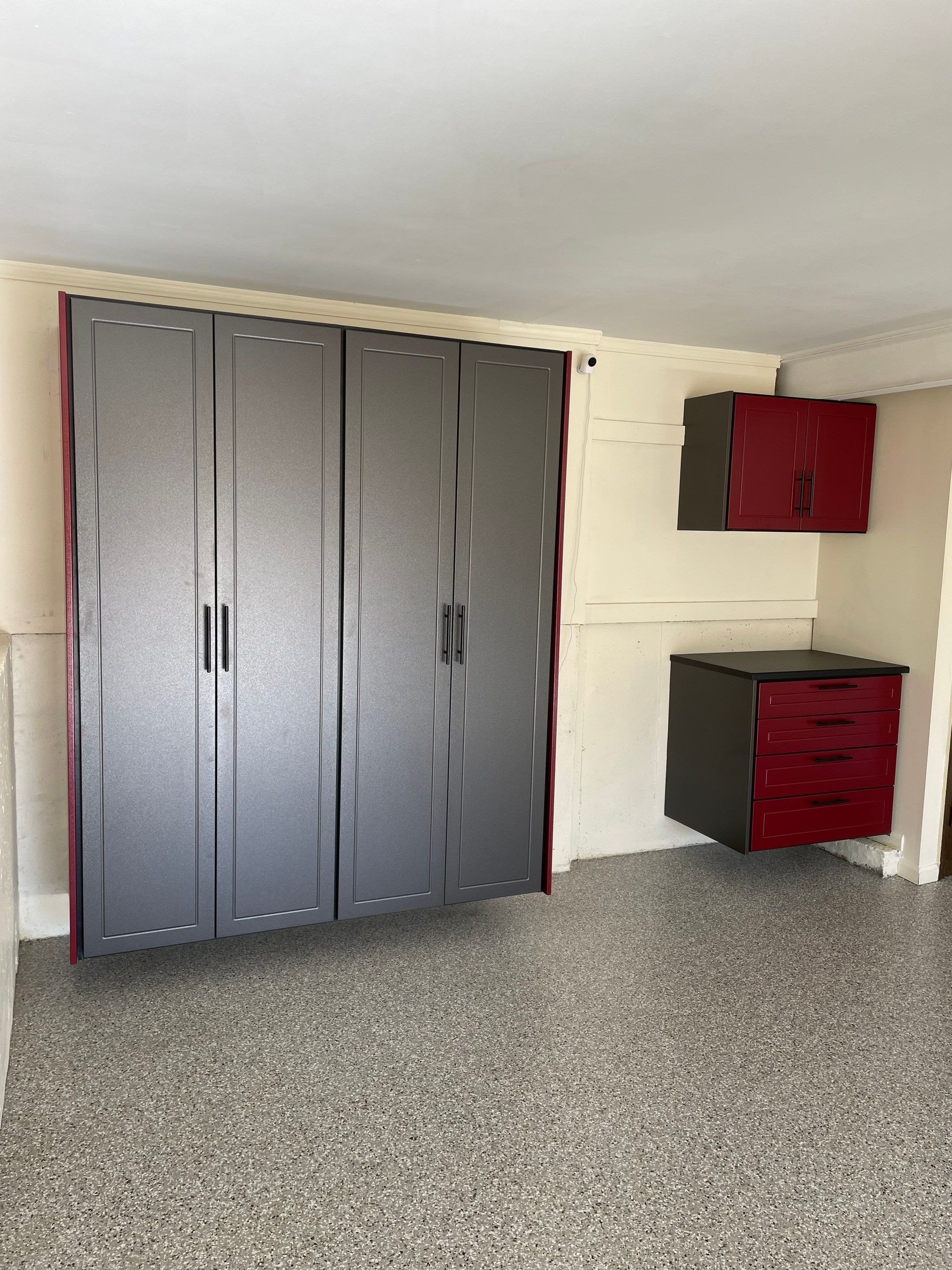 Rob F. transformed his garage with cabinets and a Banner Garage Floor by Banner Garage
