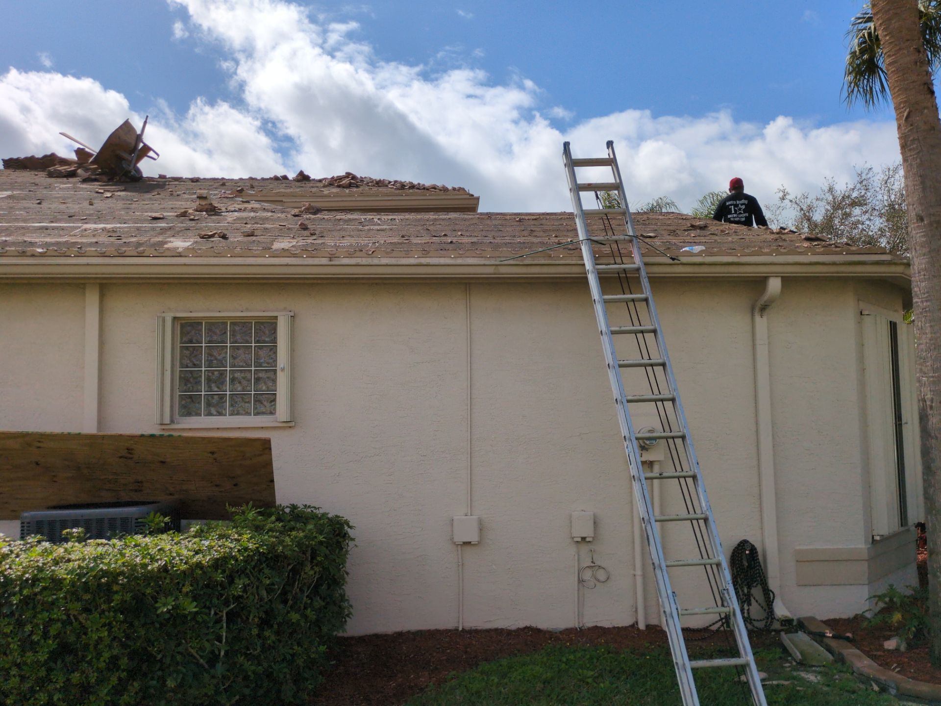 Full Concrete S-Tile Roof Replacement and Deck Repair in Wellington by Aastro Roofing