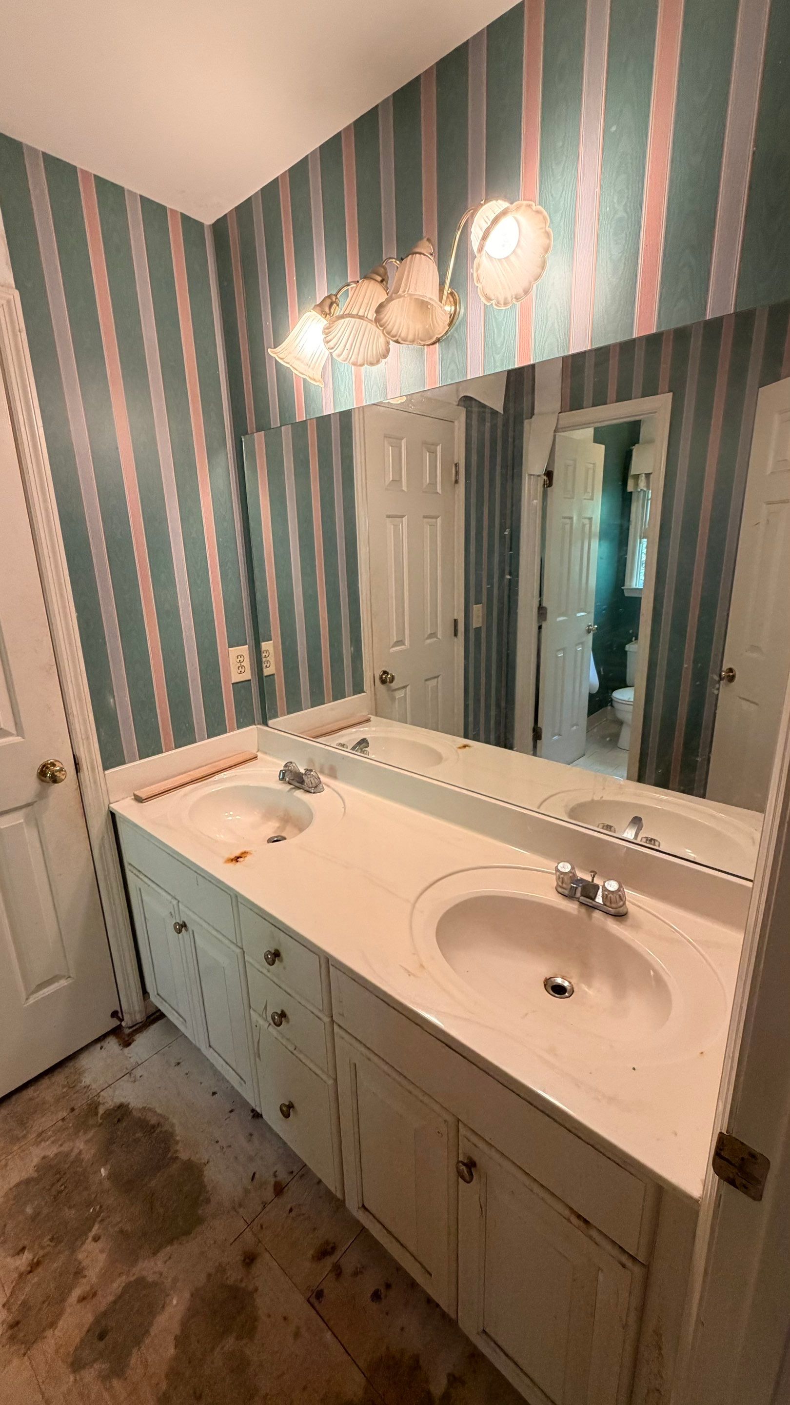 Modern Bathroom Remodel With Quartz Countertops and Hexagonal Tile in Acworth by Swift Home Renovations