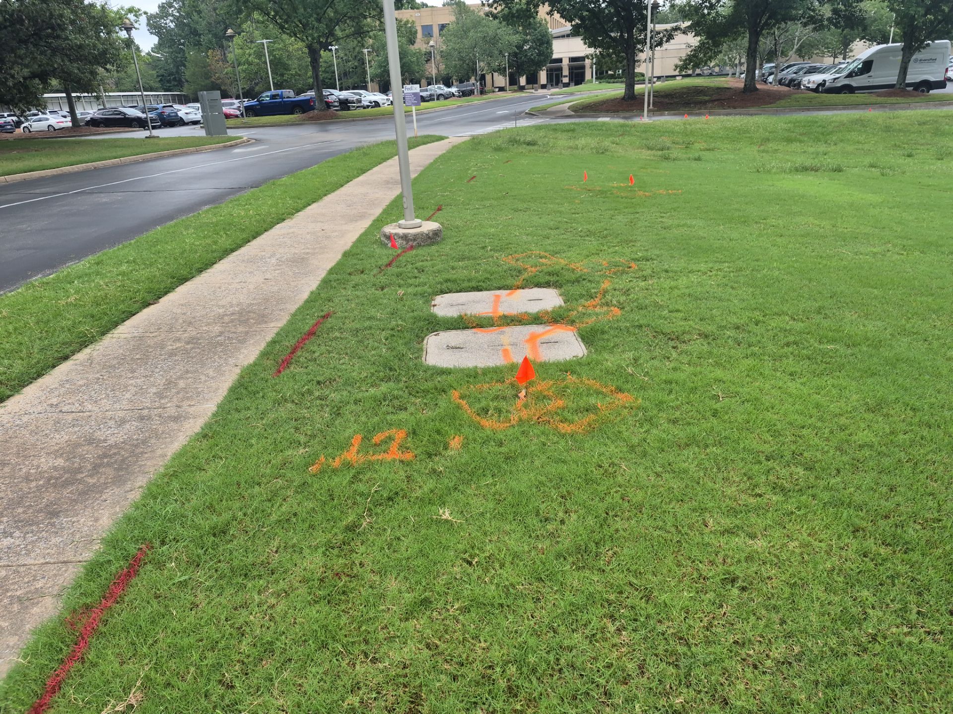 Private Utility Locating and Marking for Collierville Commercial Campus by Alsip Locating Service, LLC
