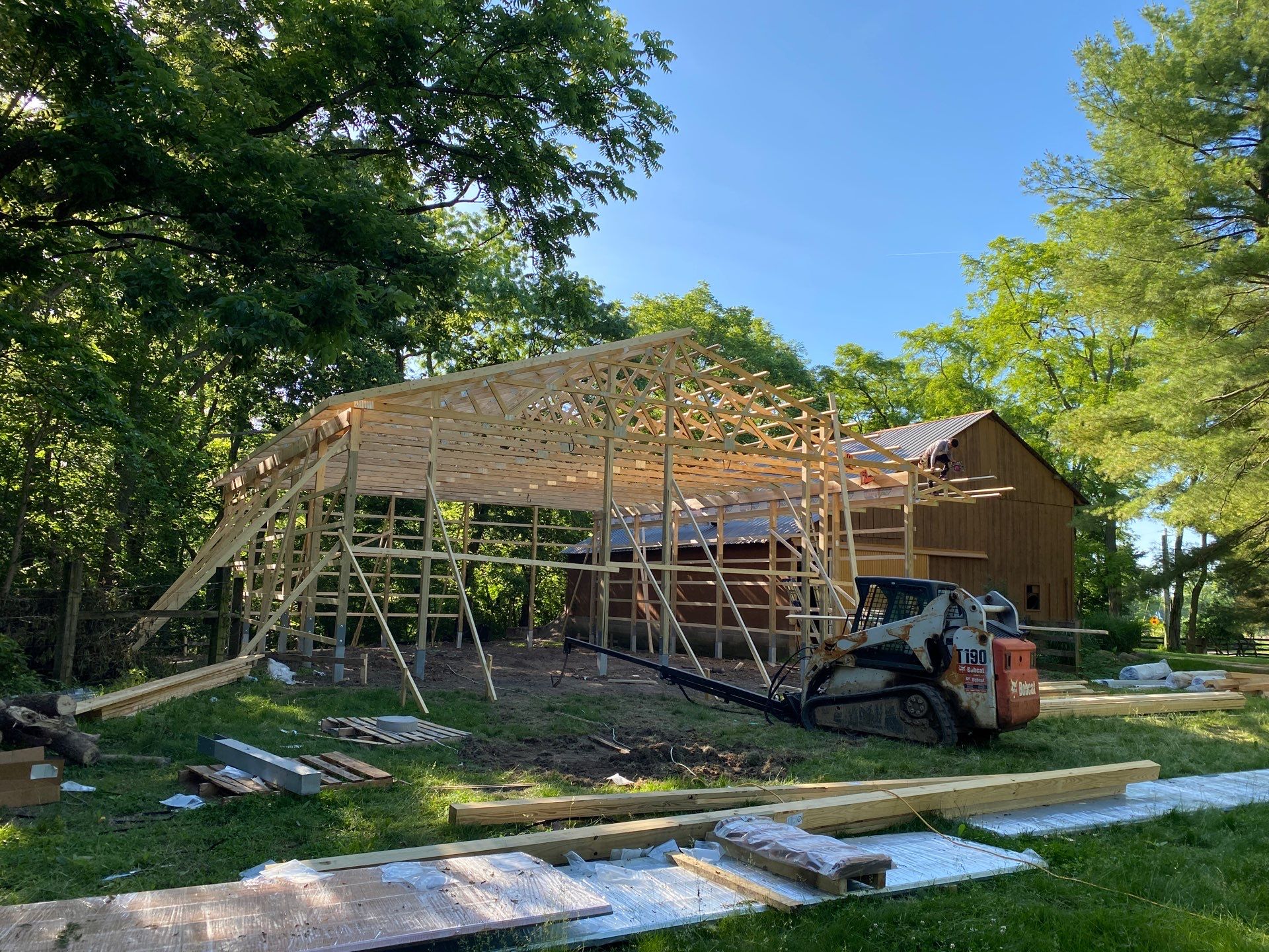 40'x50'x16' Pole Barn Project by The Barn Builders