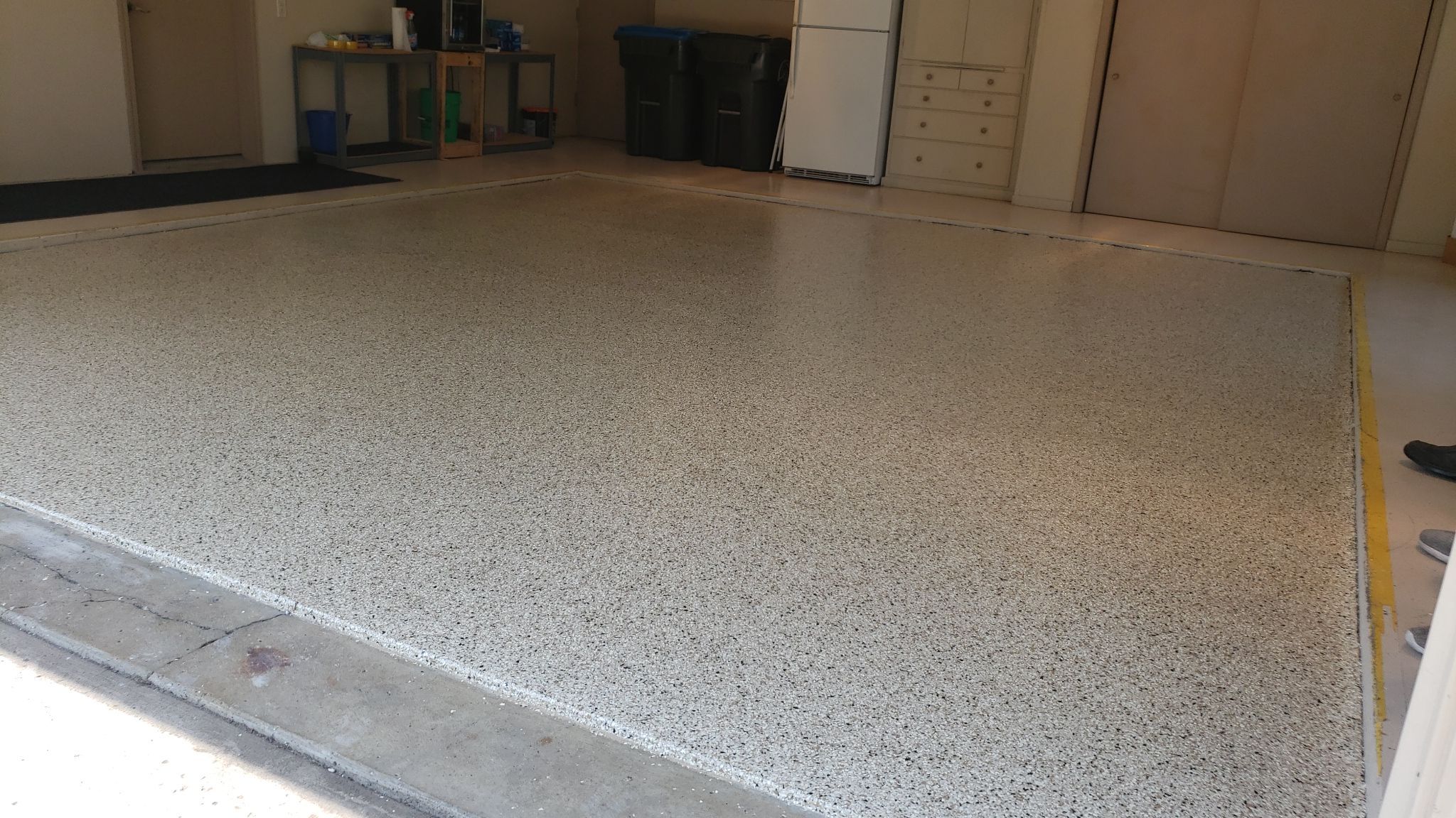 Fort Dodge Driftwood Garage Floor Coating by Revival Concrete Coatings