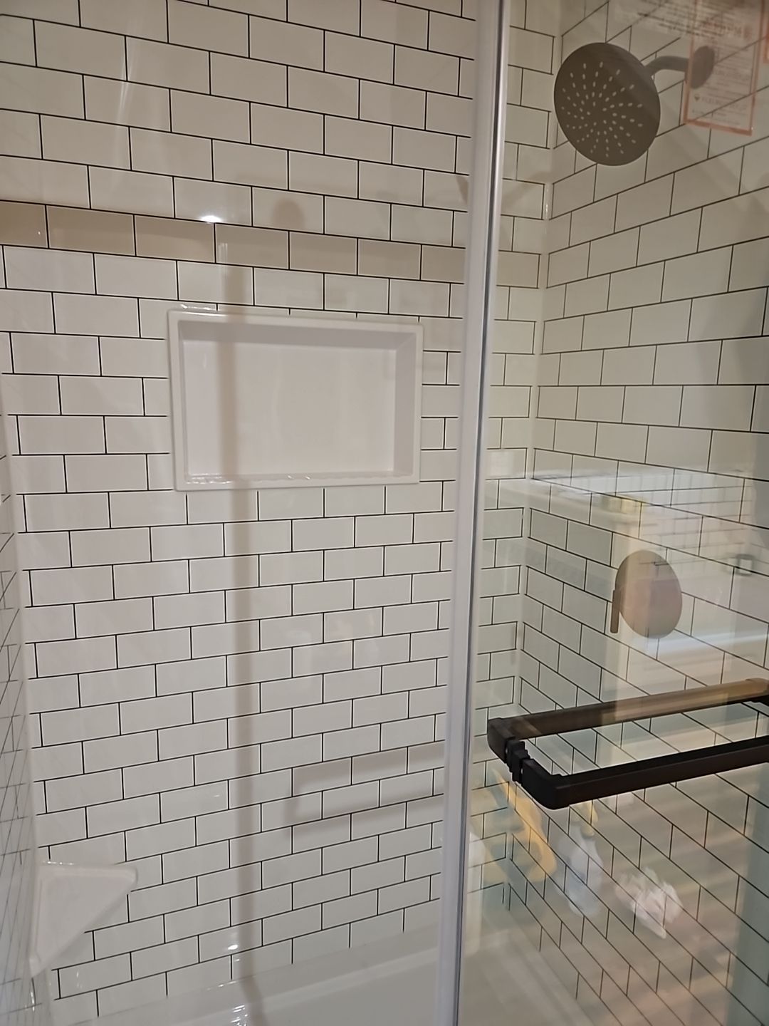 We did the shower and the cabinets by The Shower Company
