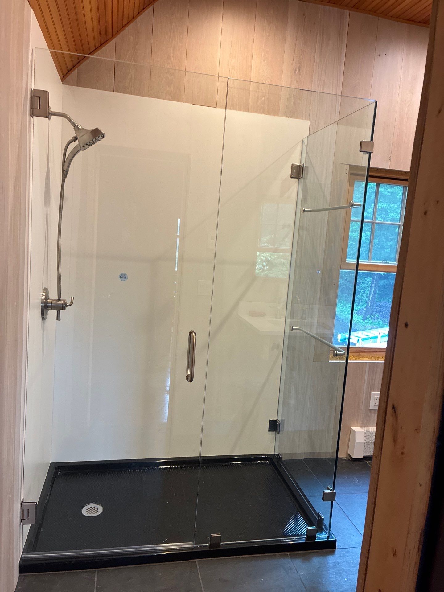 Shower using Tempered Shower Glass by Cheshire Glass Company