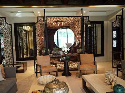Bespoke Black Metal Geometric Room Dividers and Decorative Screens