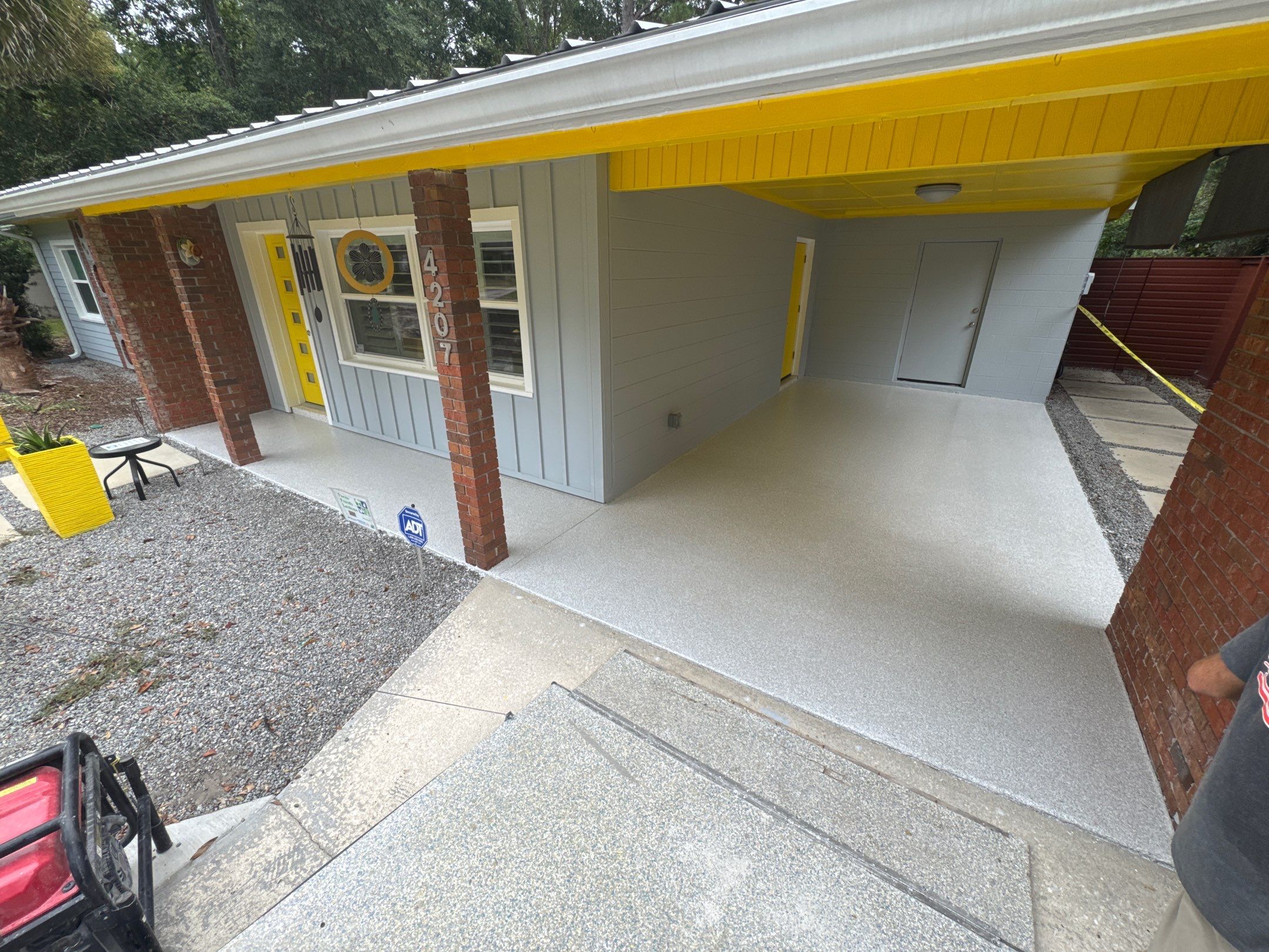 Carport and Front Porch Project in Gainesville, FL in Mount Everest by Cross Creek Concrete Coatings