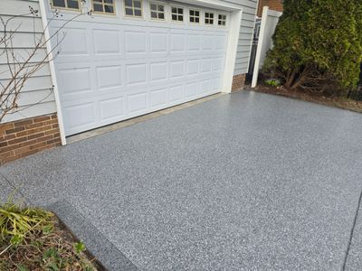 Driveway Using Weathered Gray with the Border in Nightfall