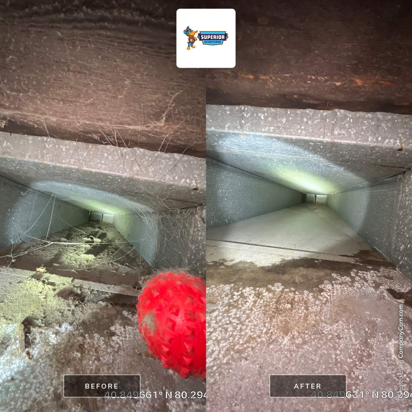 Air Duct Cleaning With a Vacuum Truck in Ellwood City, PA by Superior Air Duct Cleaning