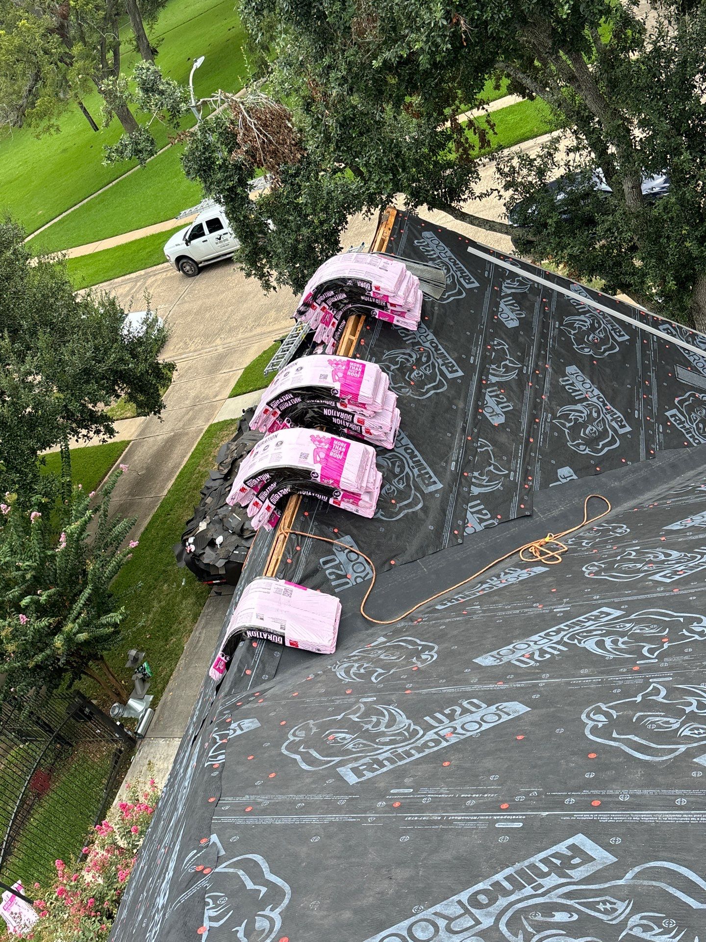 Residential Roofing Installation using Owen's Corning Duration (Lifetime) Shingles by Roof Repair Company