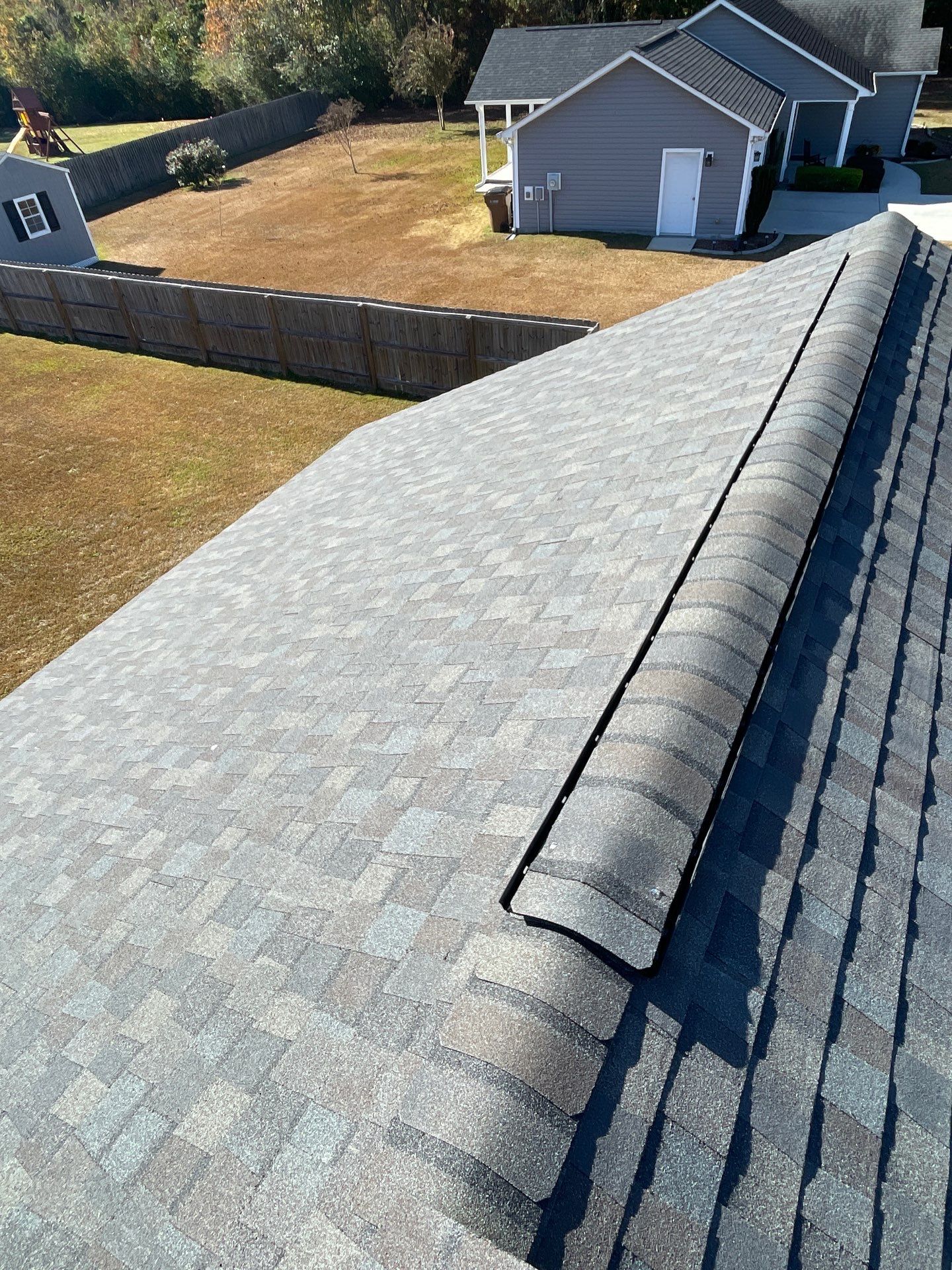 Roof Replacement using CertainTeed Shadow Hip & Ridge Driftwood by RGR Construction and Roofing, LLC