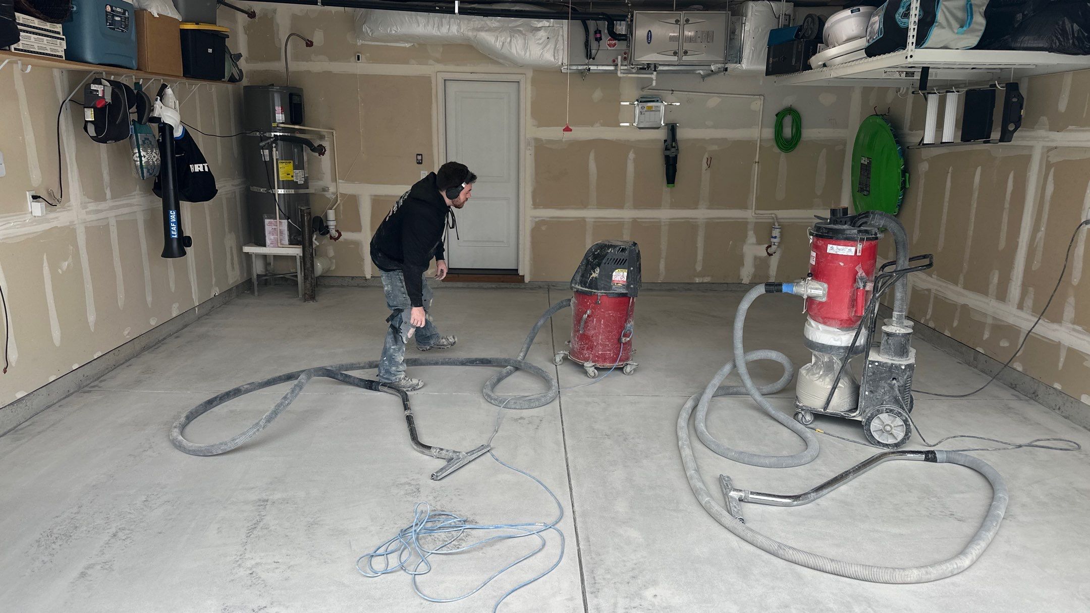Garage Transformation using Smoke by Croc Coatings, LLC