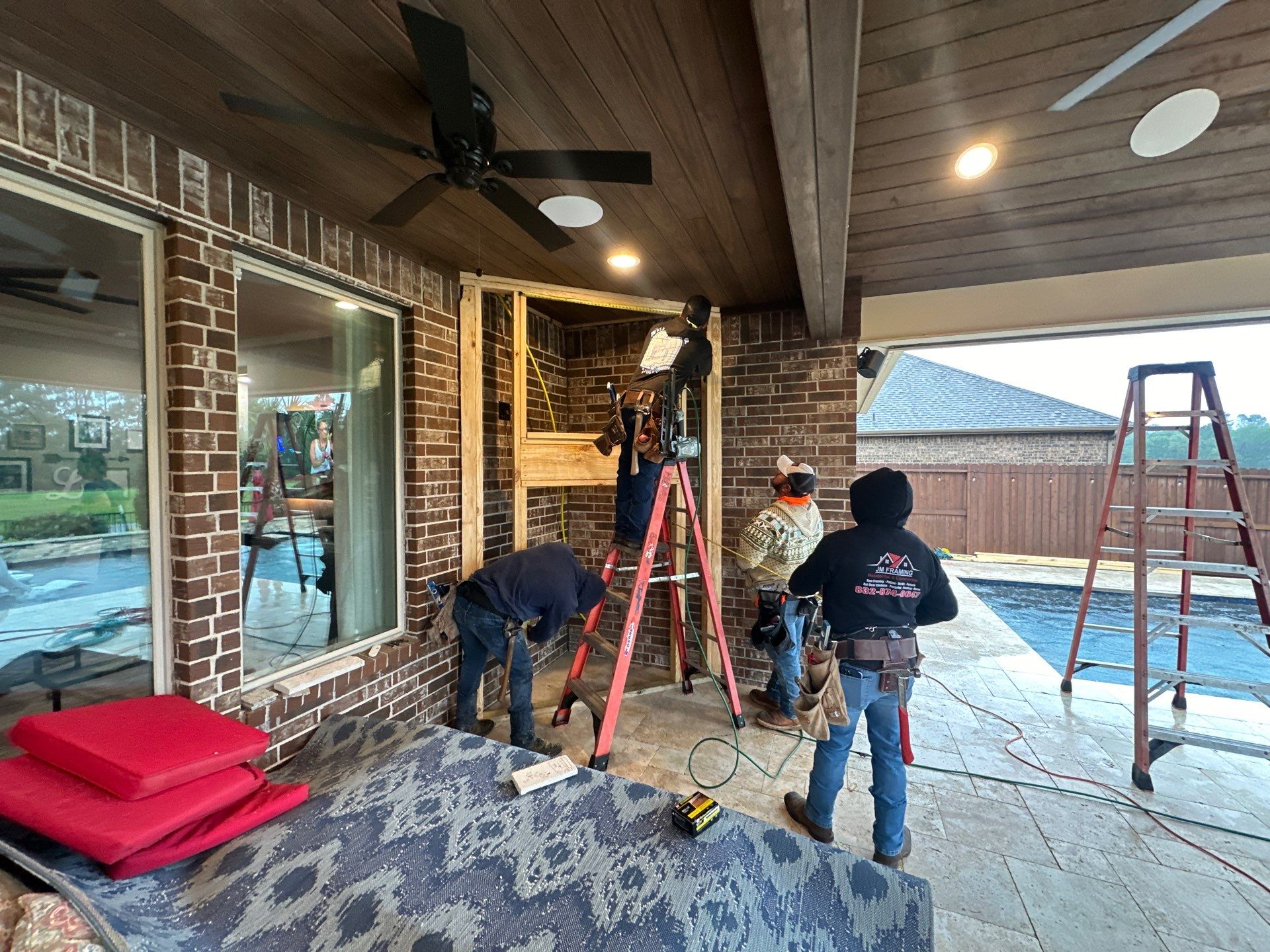 Kitchen Remodel and Outdoor Fireplace in Tomball, TX by SophAlx LLC