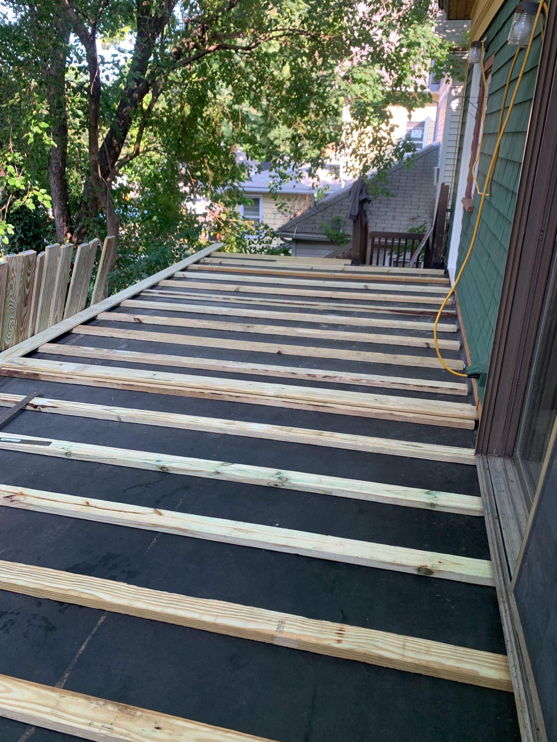 Deck Installation using EPDM substrate by A Plus Exterior