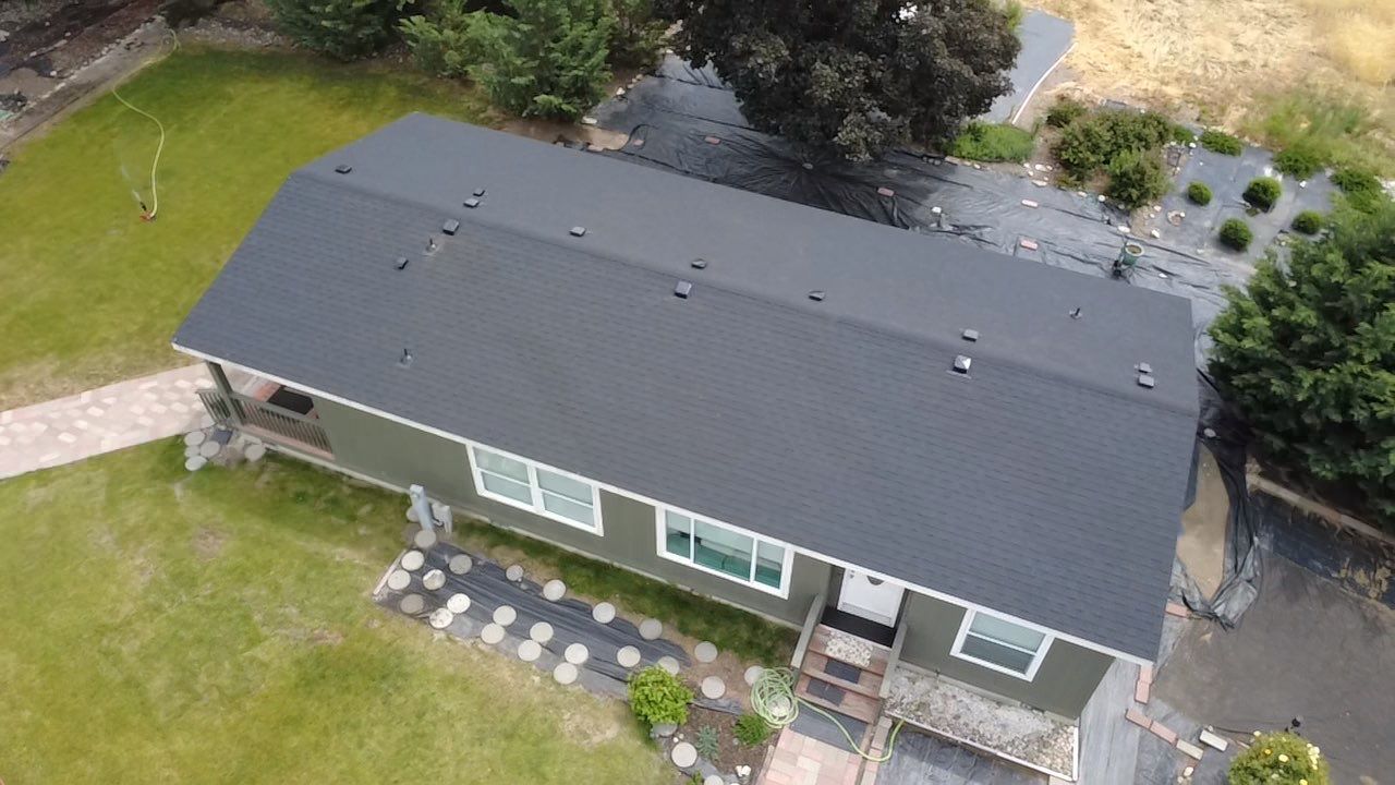 Complete Asphalt Shingle Roof Replacement for Kennewick Residential Home E Bryson Brown Rd Kennewick, WA 99337  The Denali System  - Certainteed Landmark® Shingle - Cinder Black by Alpine Roofing