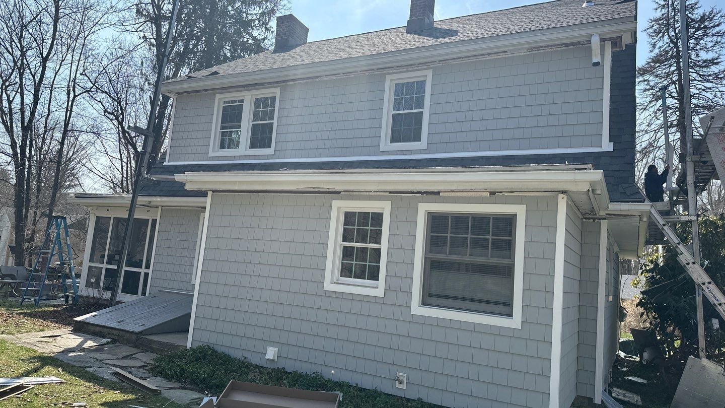 Siding Installation using Certainteed Cedar Impressions Sterling Gray by A Plus Exterior