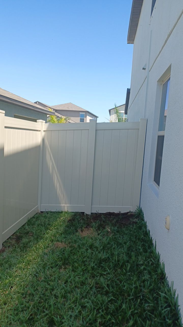 Sun City 6 ft. Tall Tan Vinyl Privacy Fence by Asap fence and gates, LLC