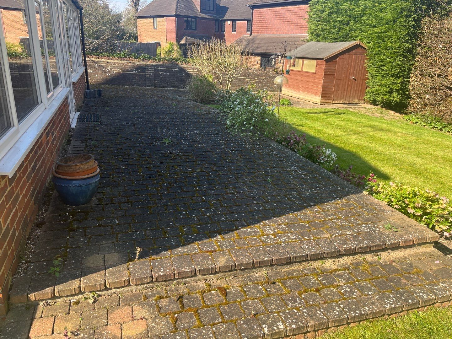 Patio Clean using Honda 21lt High Pressure Machine by Ges Exterior Cleaning ltd