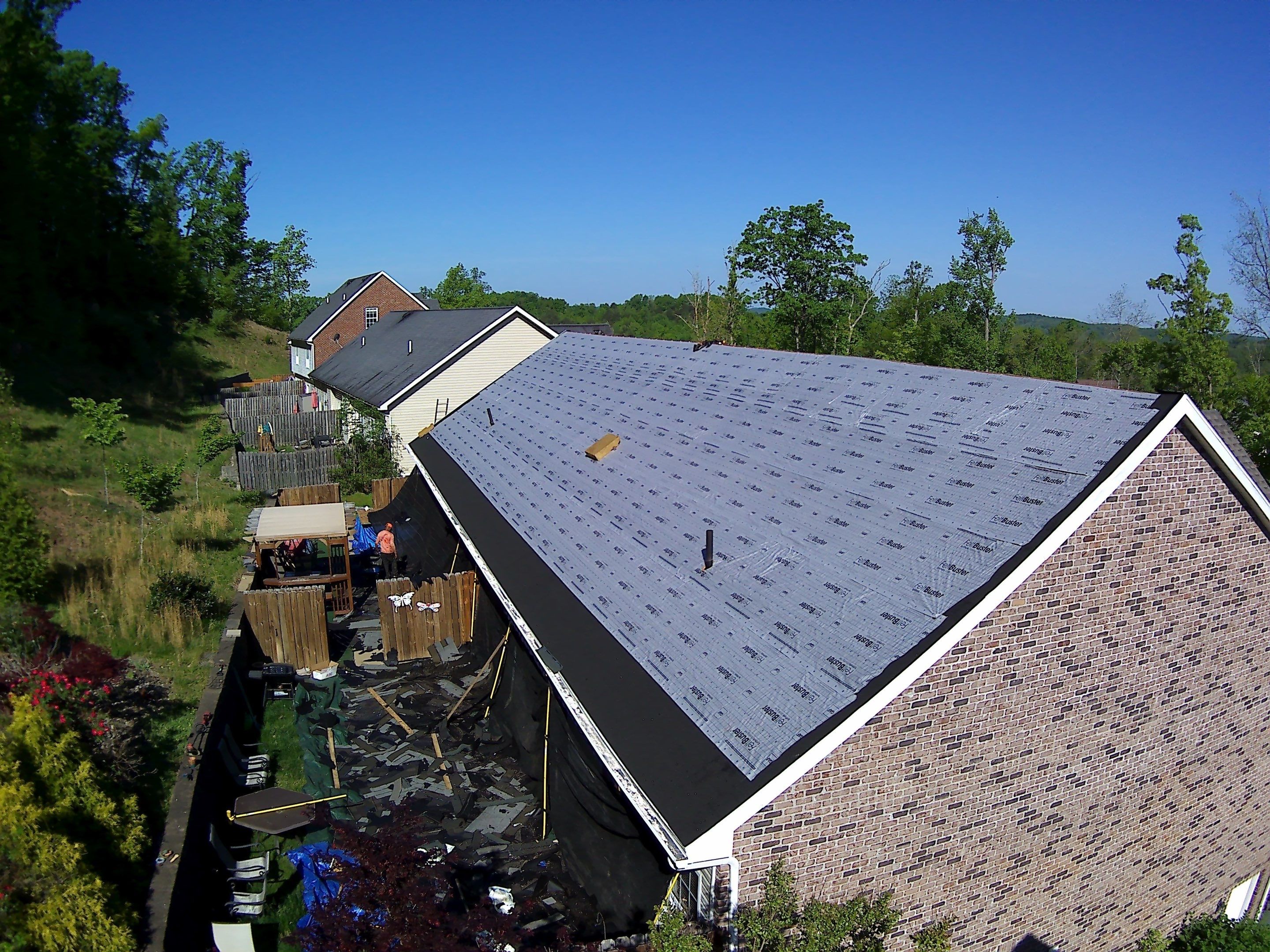 Residential Roofing Installation using GAF Timberline HDZ Weatherer Wood by Rainstoppers Roofing