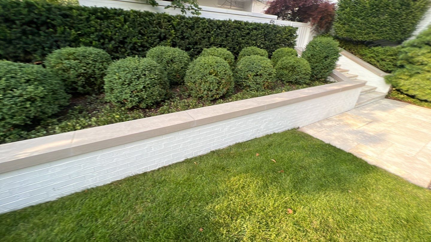 marble patio cleaning and sanding using Polysweep polymeric sand by Northern Power Washing LLC.