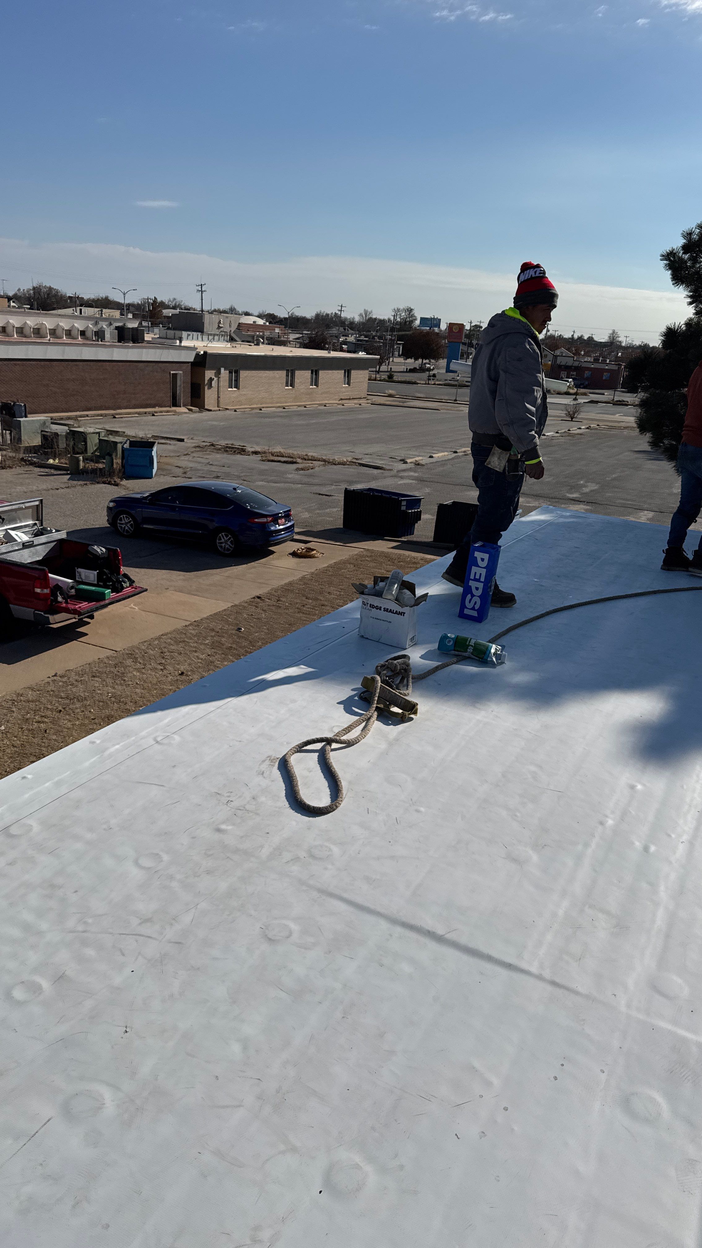 Commercial Roofing Installation using Mule-Hide by Frontline Roofing and Construction