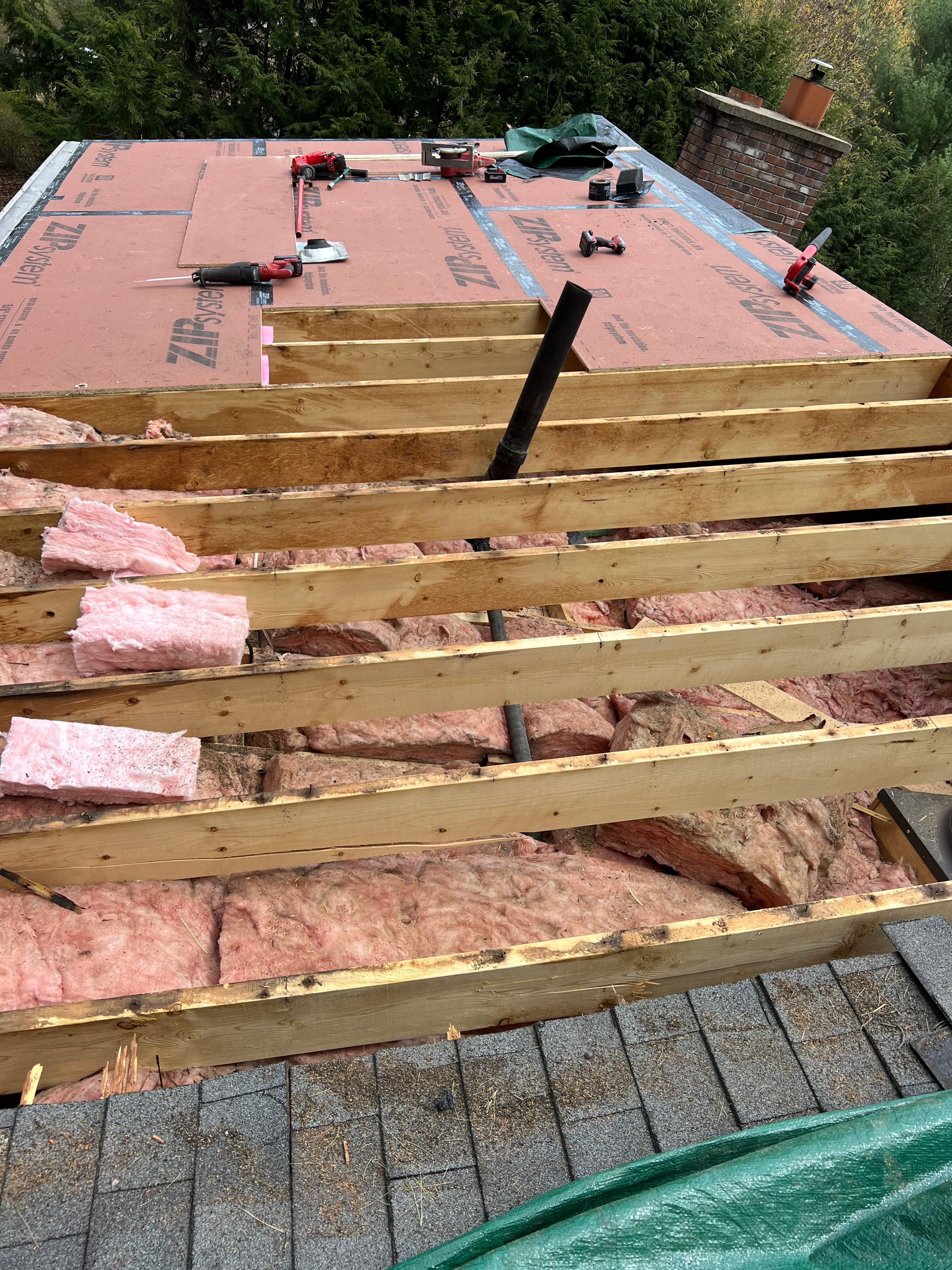 Tree Damage/Roof Repair by Chagnon Building & Remodeling LLC