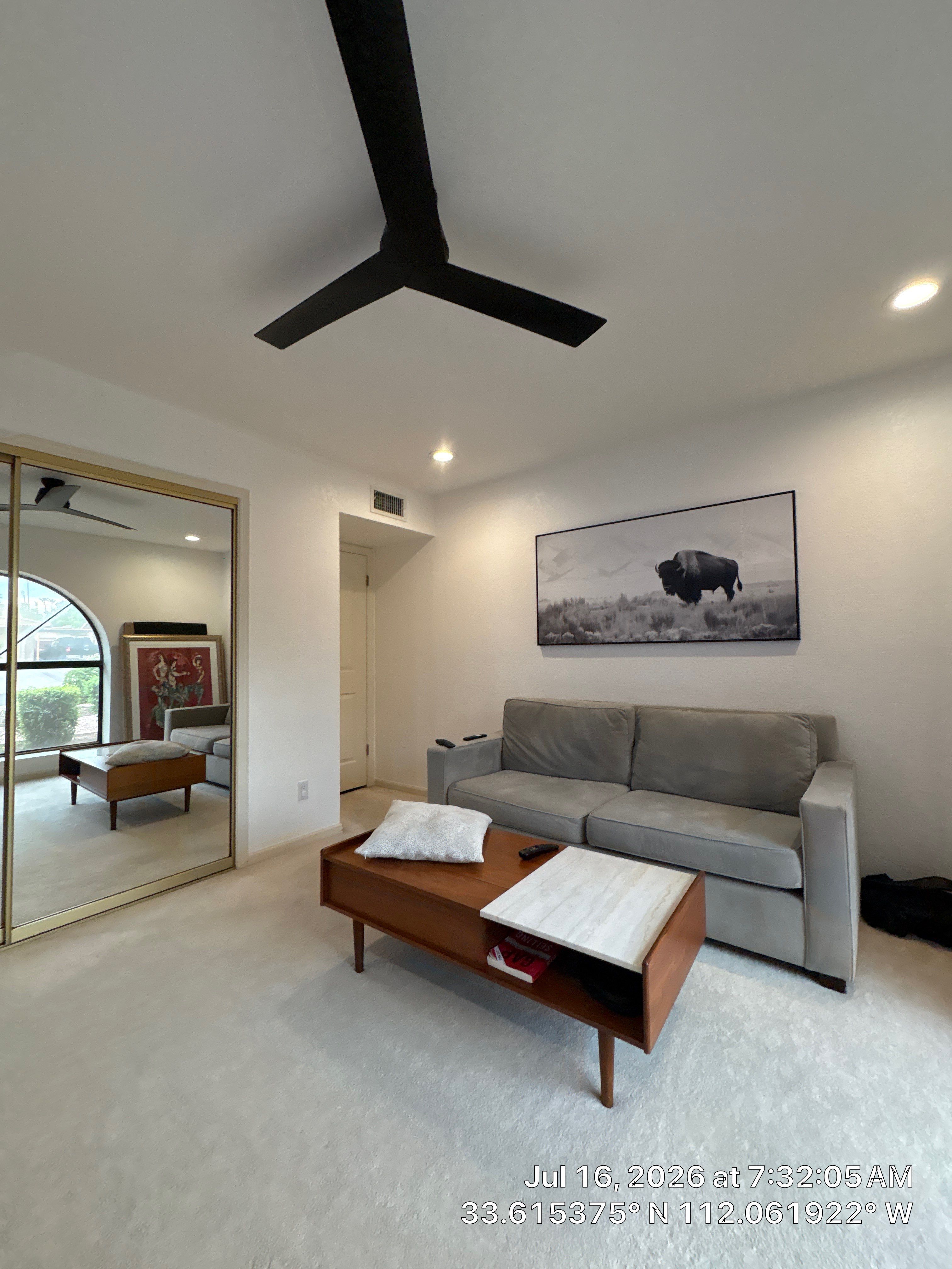 Modern Interior Renovation with Custom Accent Wall and Mirror Installation by CompanyCam Sales Demo