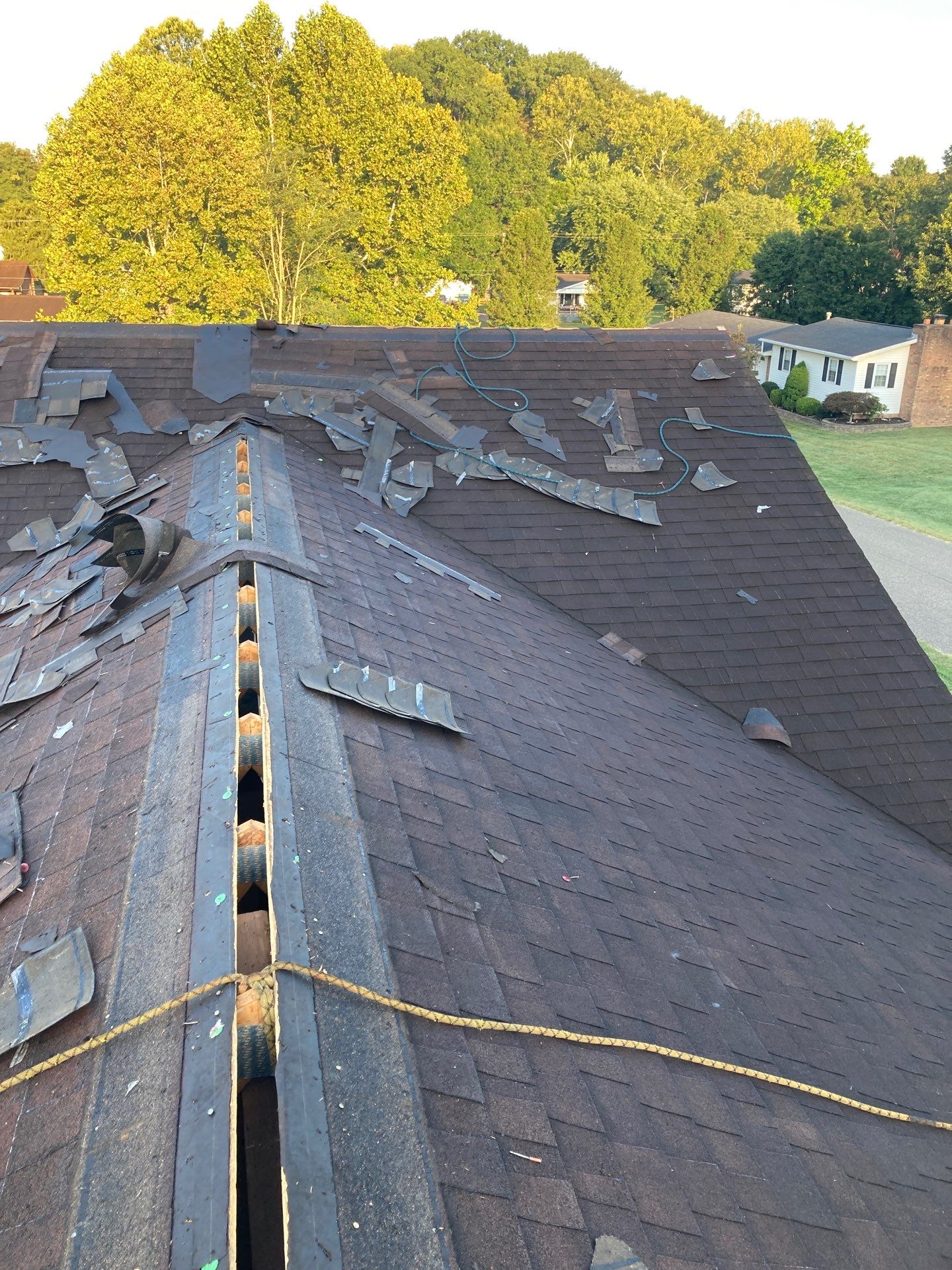 Residential Roofing Installation using GAF TImberline HDZ Hickory by Rainstoppers Roofing