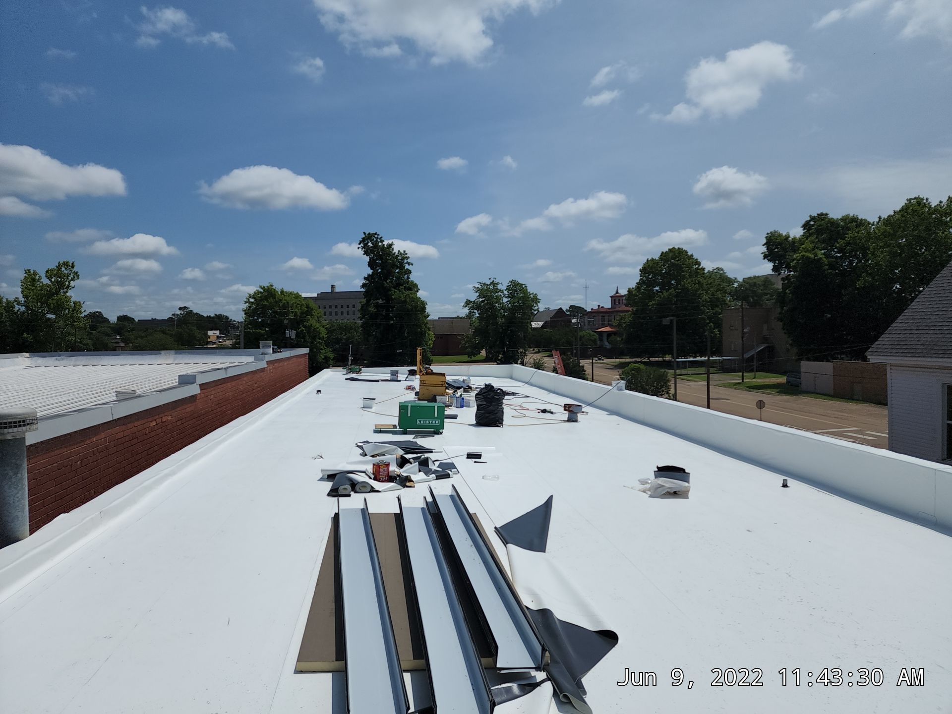 Commercial Roofing Installation using 50 mil PVC by Hostetler Roofing