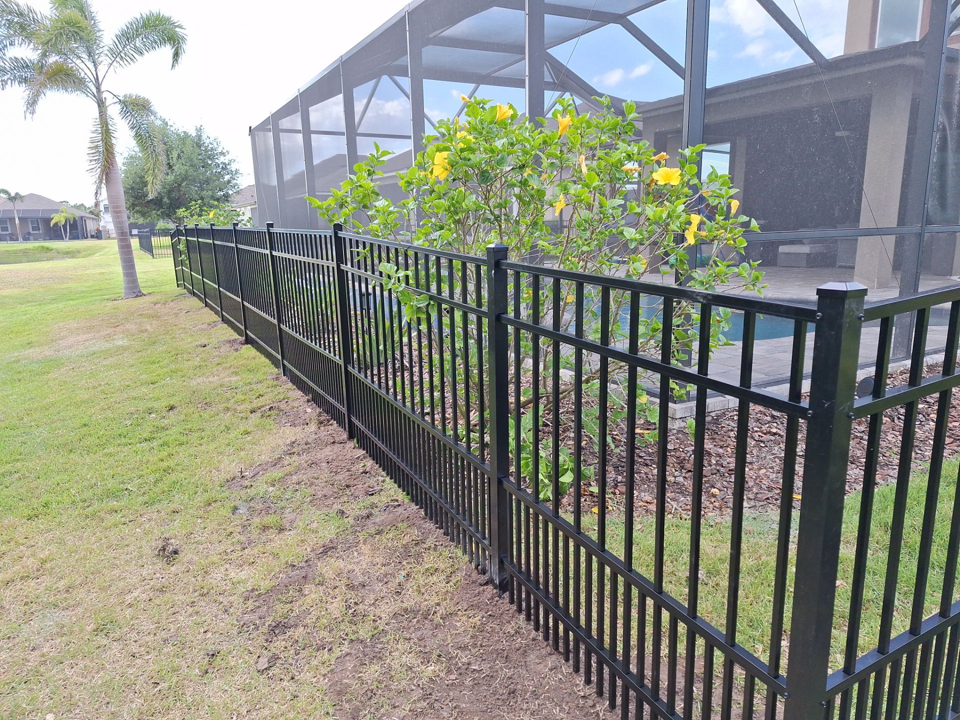 Aluminum Fence Installation using Puppy Picket by Asap fence and gates, LLC