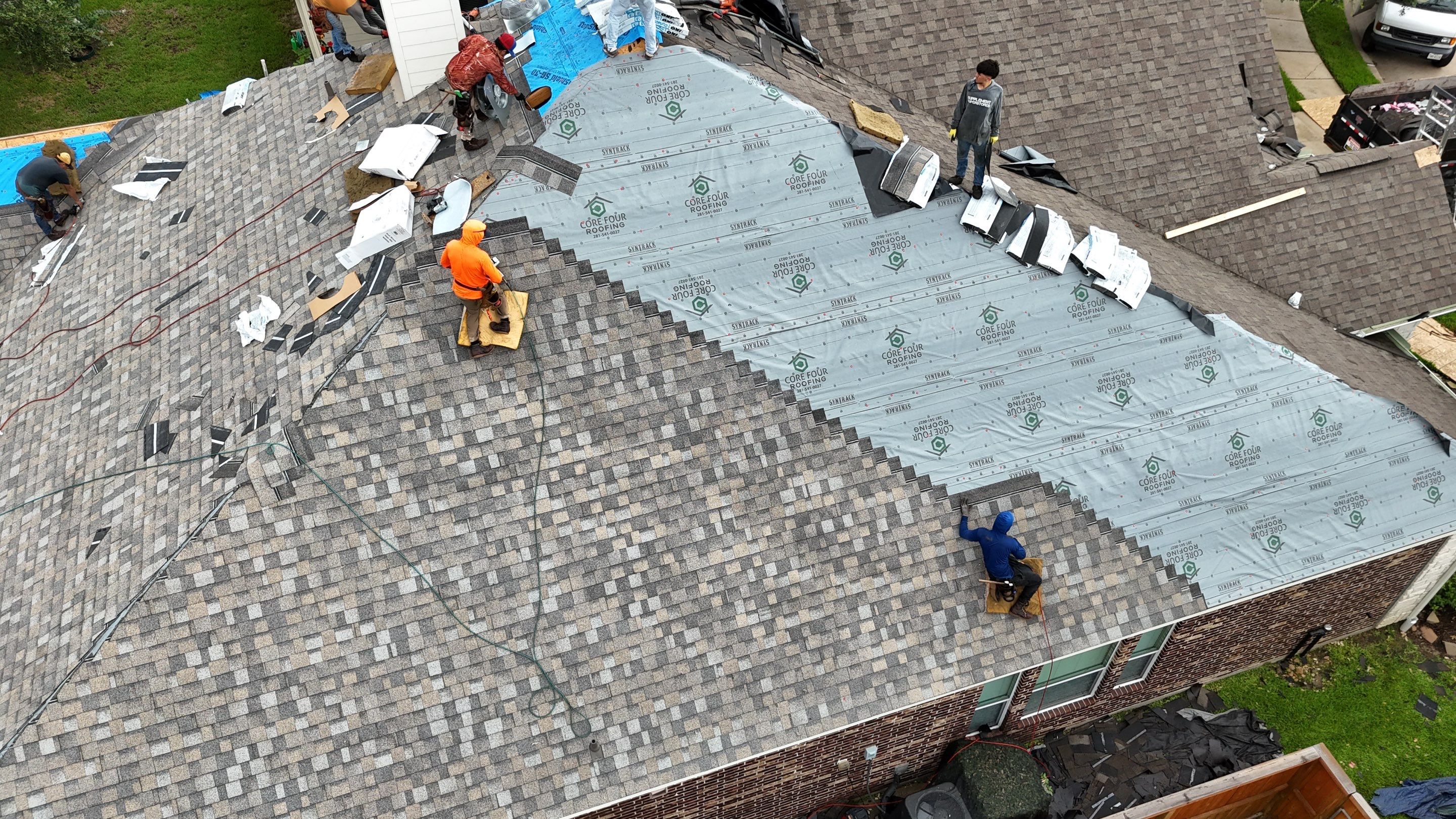 Residential Roofing Installation using IKO Dynasty in Cypress by Core Four Roofing